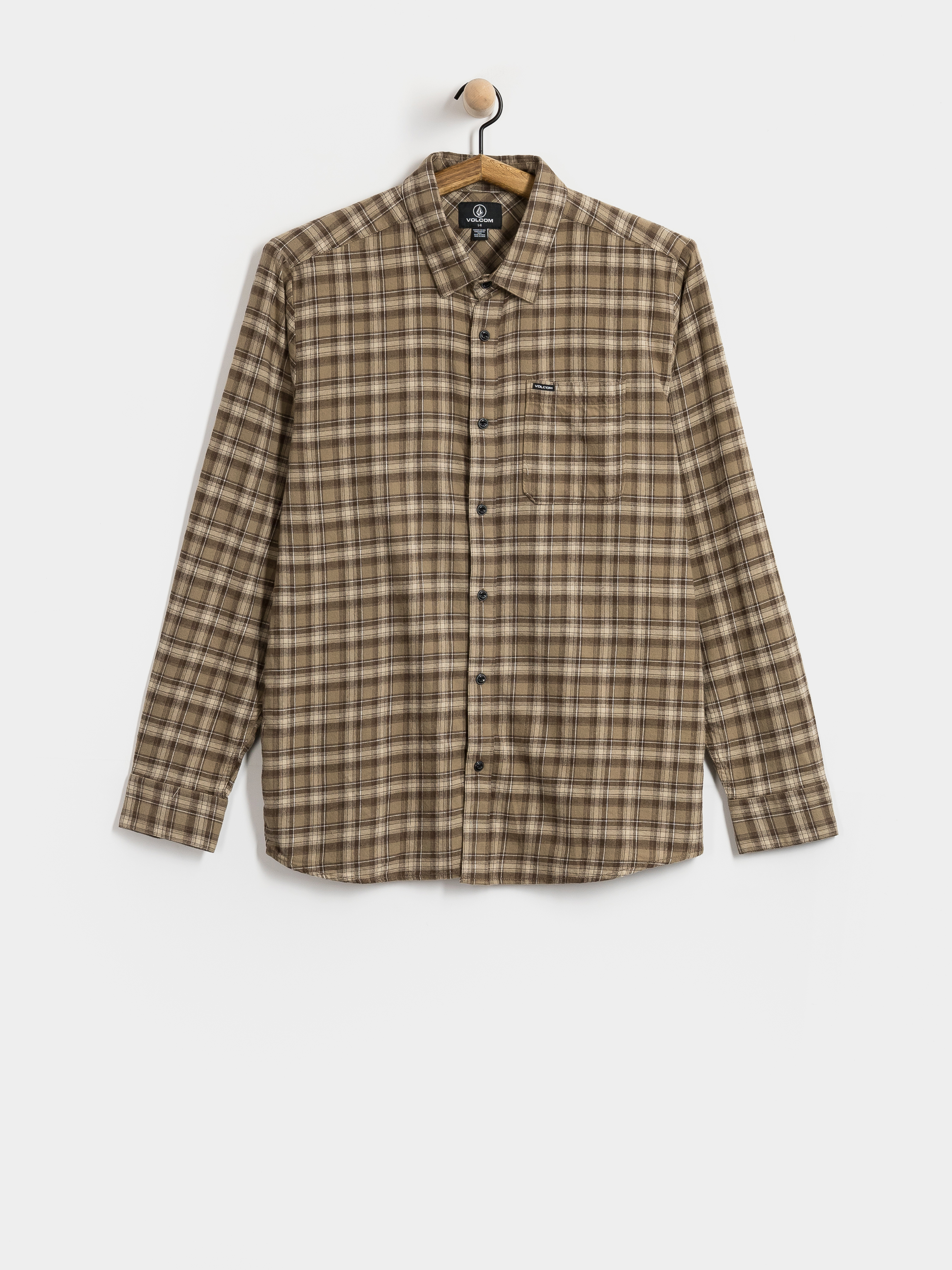 u0420u0438u0437u0430 Volcom Caden Plaid Ls (light khaki)
