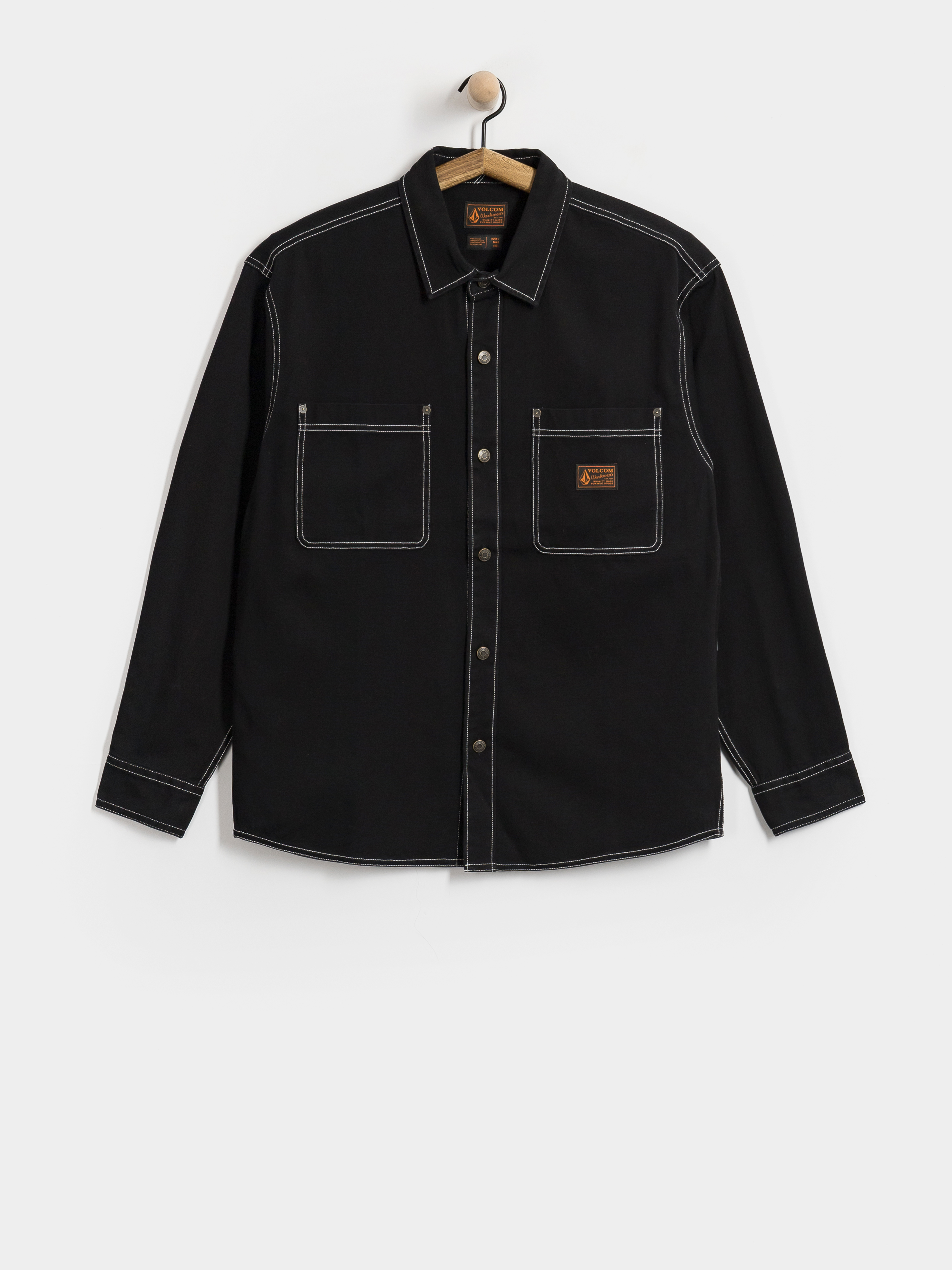 Риза Volcom Levelstone Ls (black white)