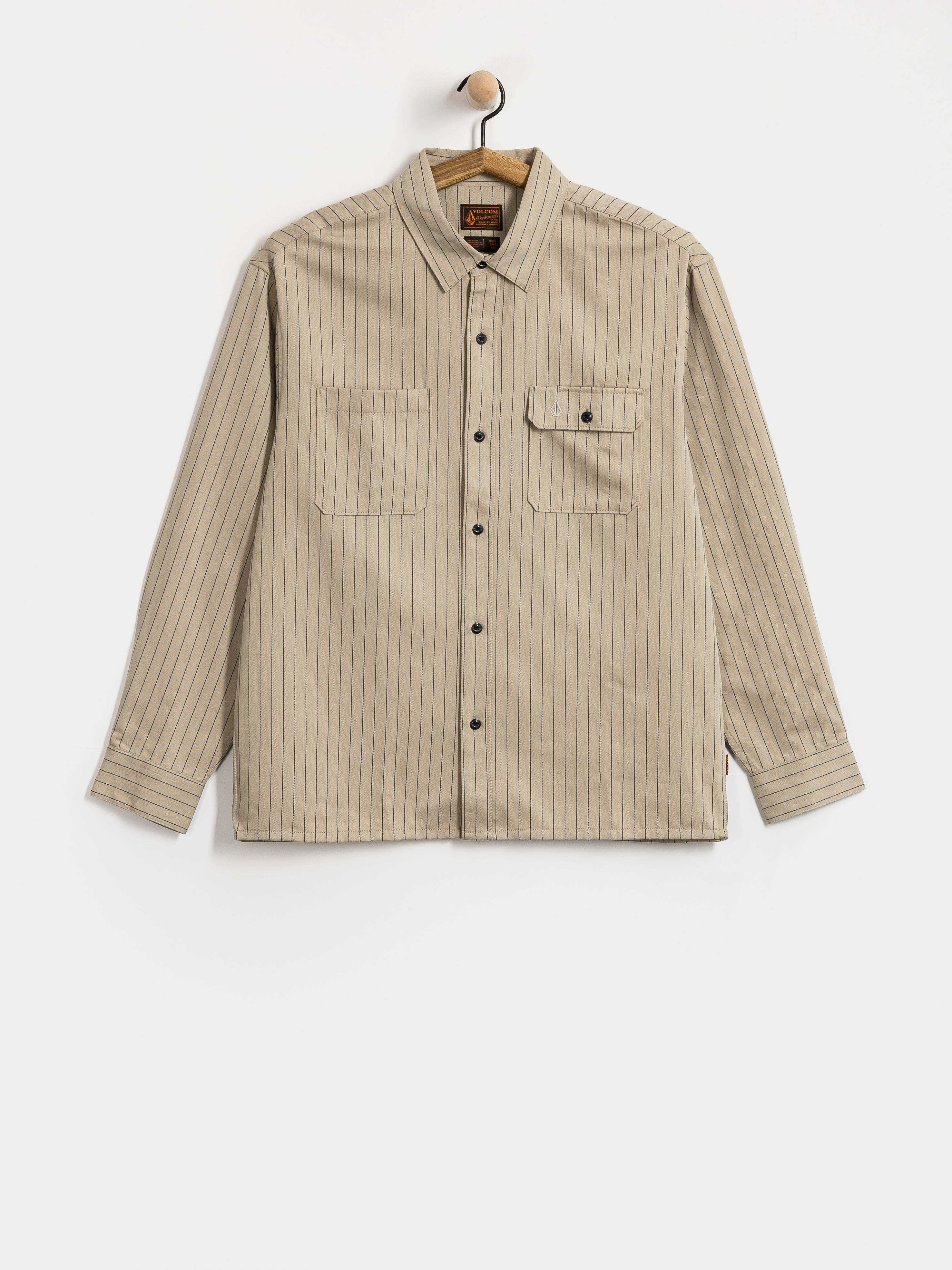 Риза Volcom Tradestone Ls (light khaki)