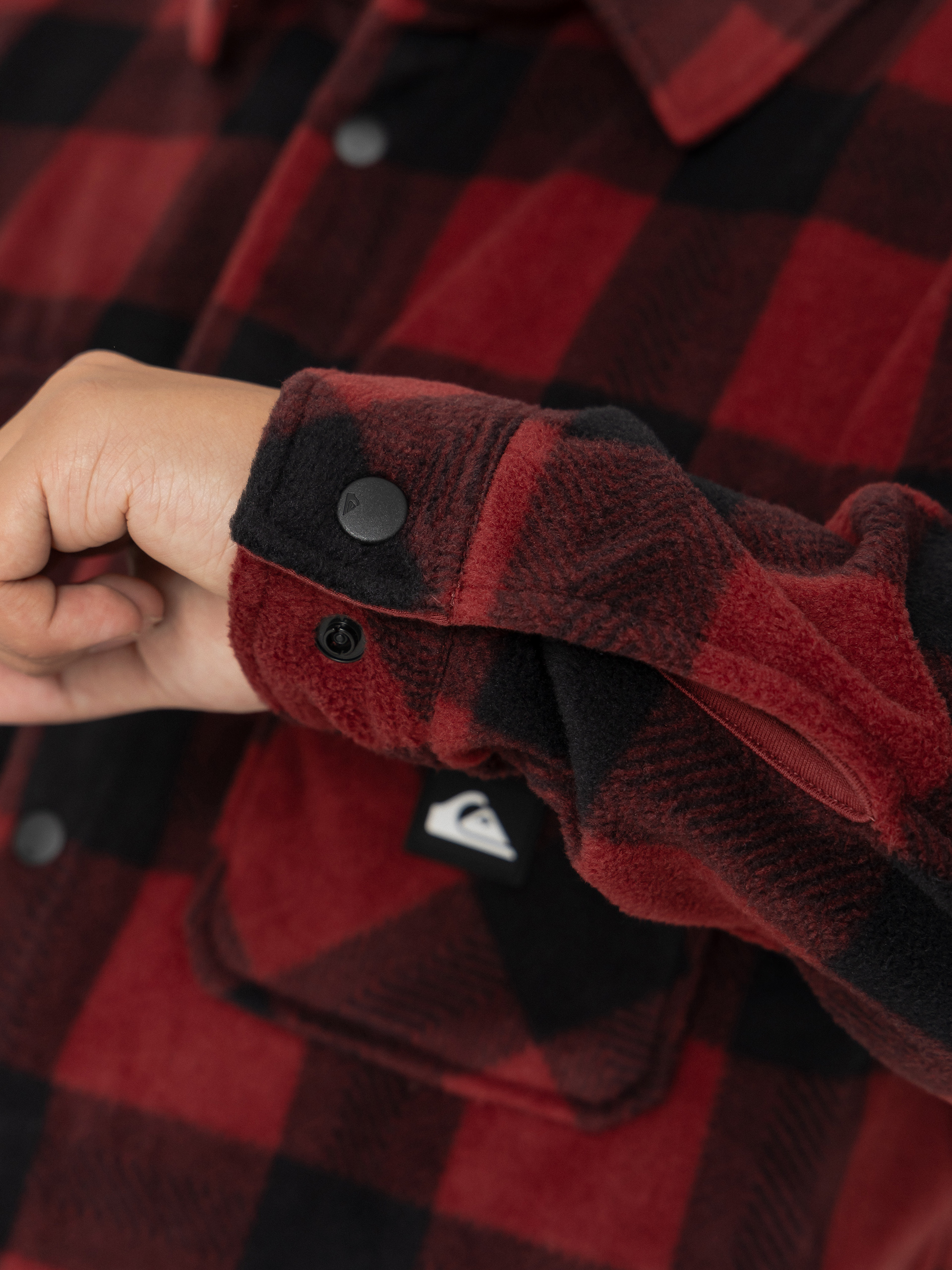 Мъжки Поларени суитшърт Quiksilver Venture Polar Fleece Shirt (venture polar oxblood)