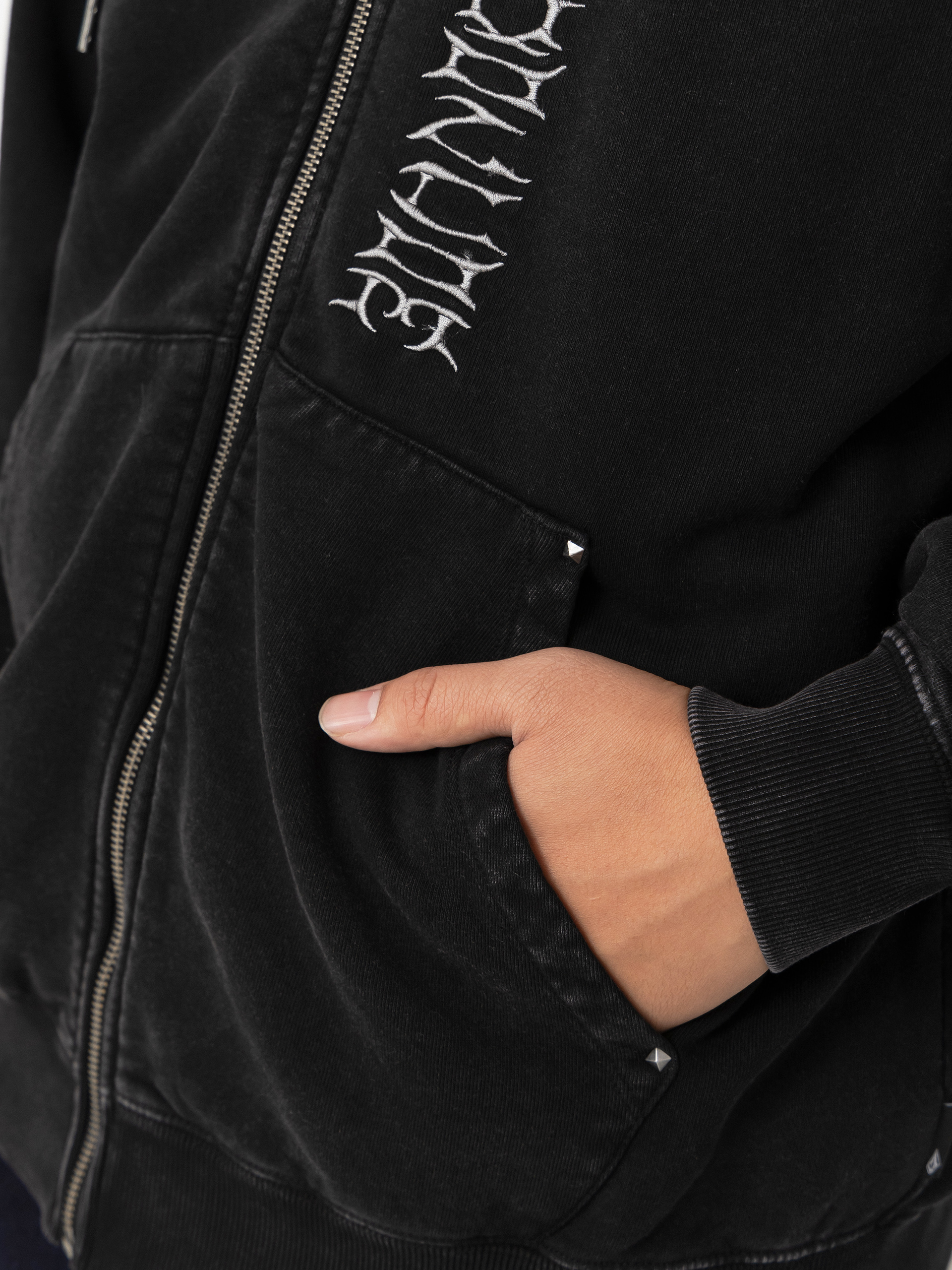 Суитшърт с качулка Volcom Studder ZHD (black)