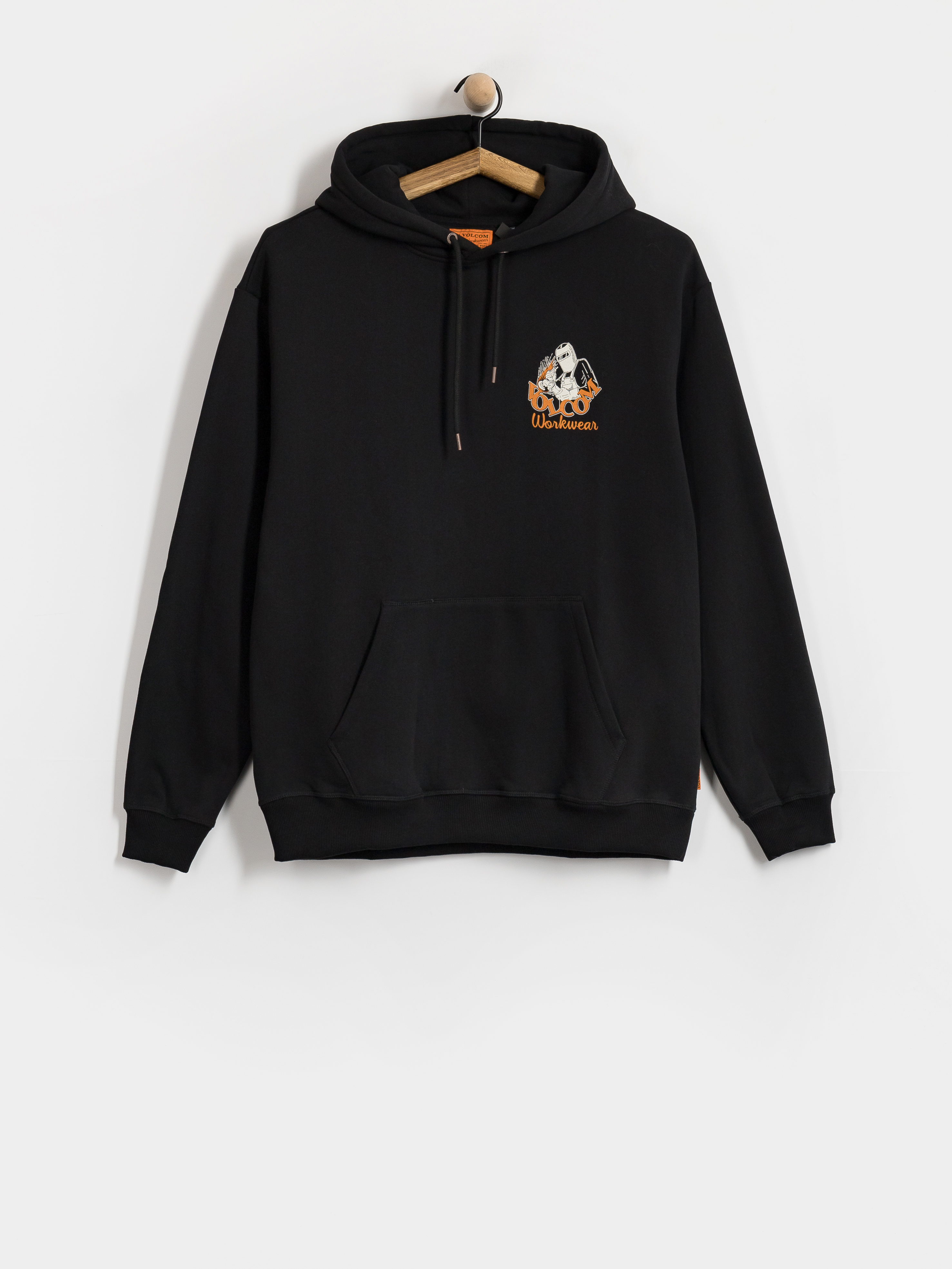 Суитшърт с качулка Volcom Always Grinding HD (black)