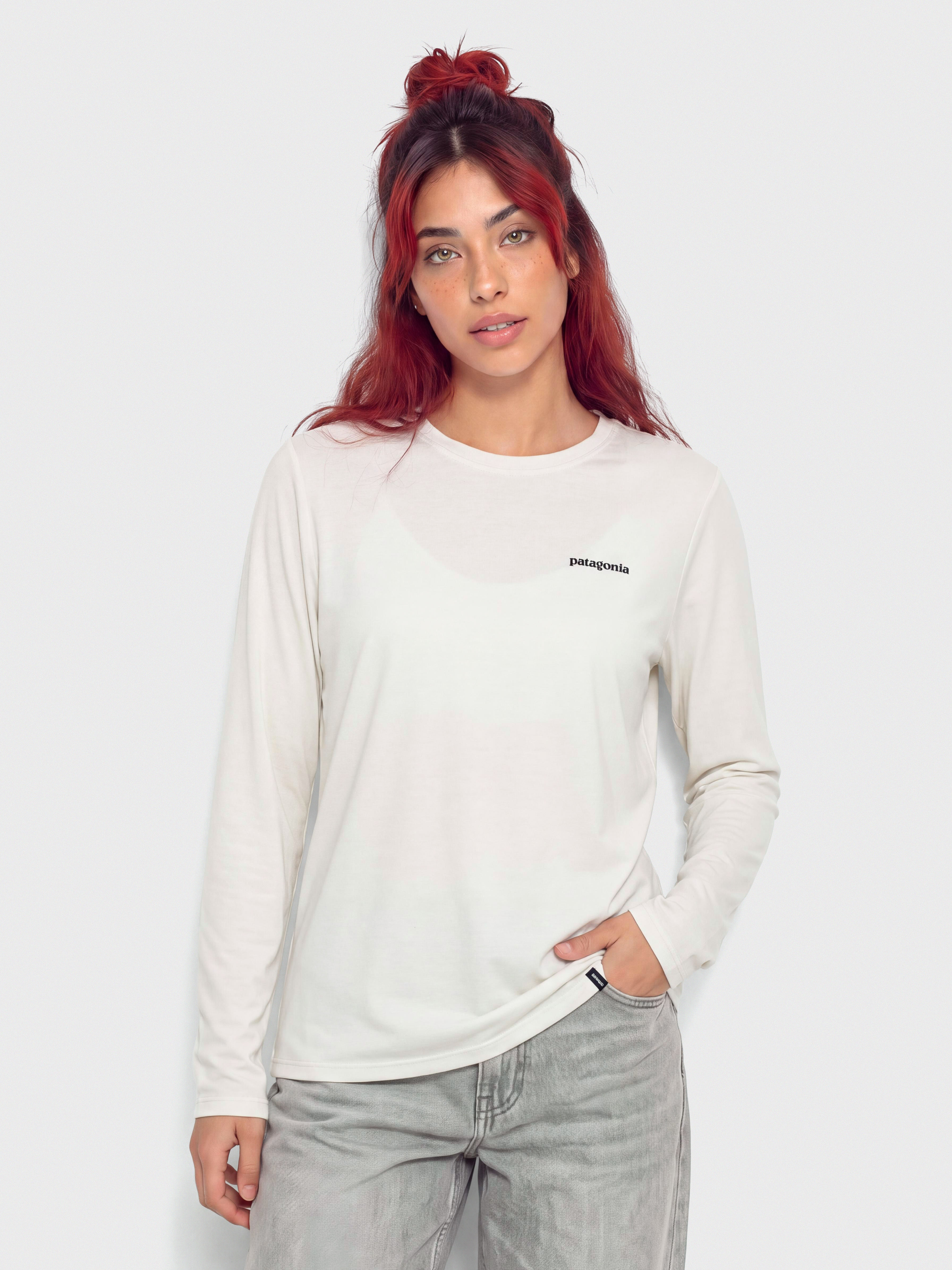 Блуза Patagonia Cap Cool Daily Boardshort Logo Wmn (dyno white)
