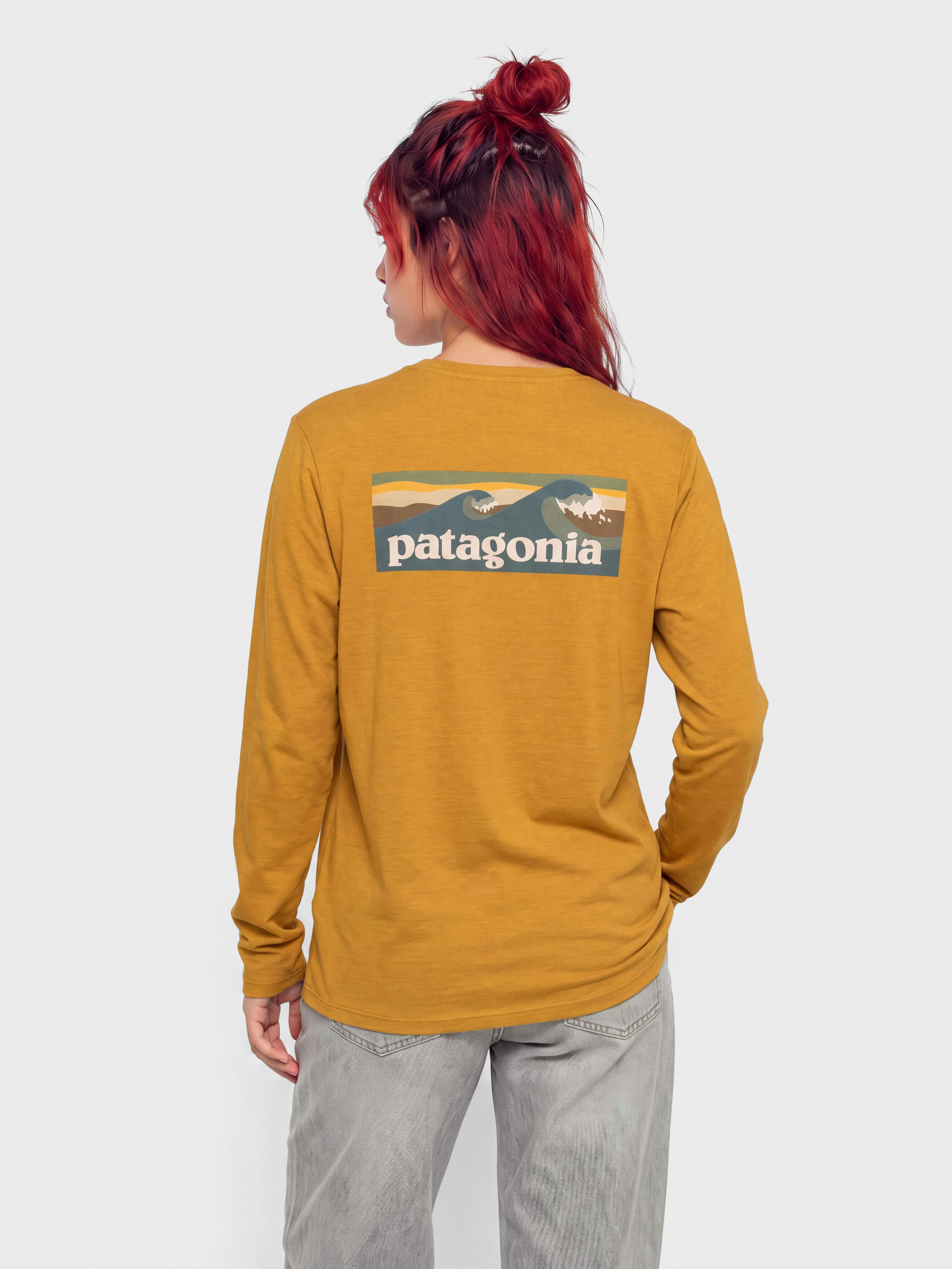 Блуза Patagonia Cap Cool Daily Boardshort Logo Wmn (cinnamon brown dark cinnamon brown x dye)
