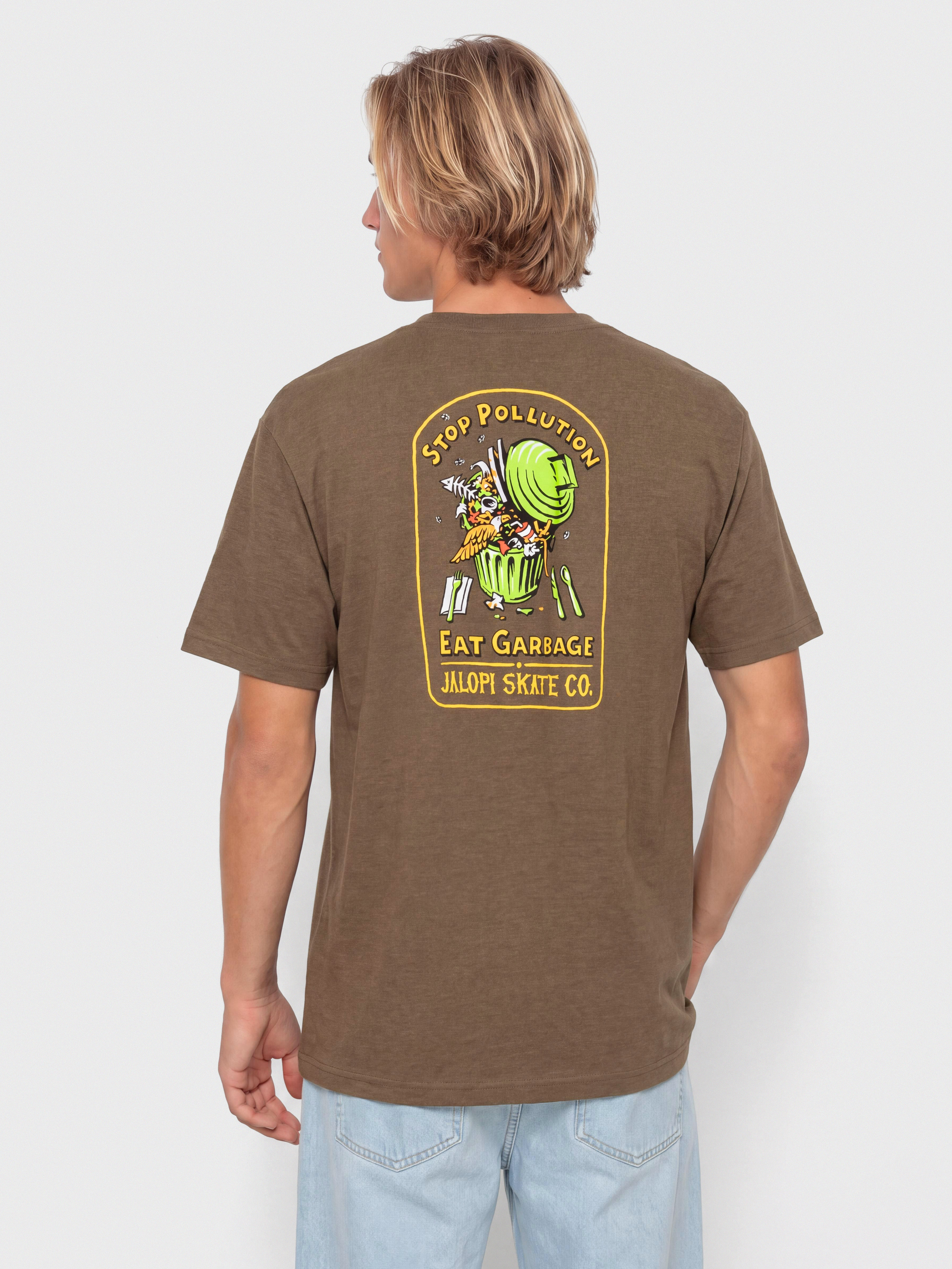 Тениска Antihero Stop Pollution (heather army w/multicolor prints)
