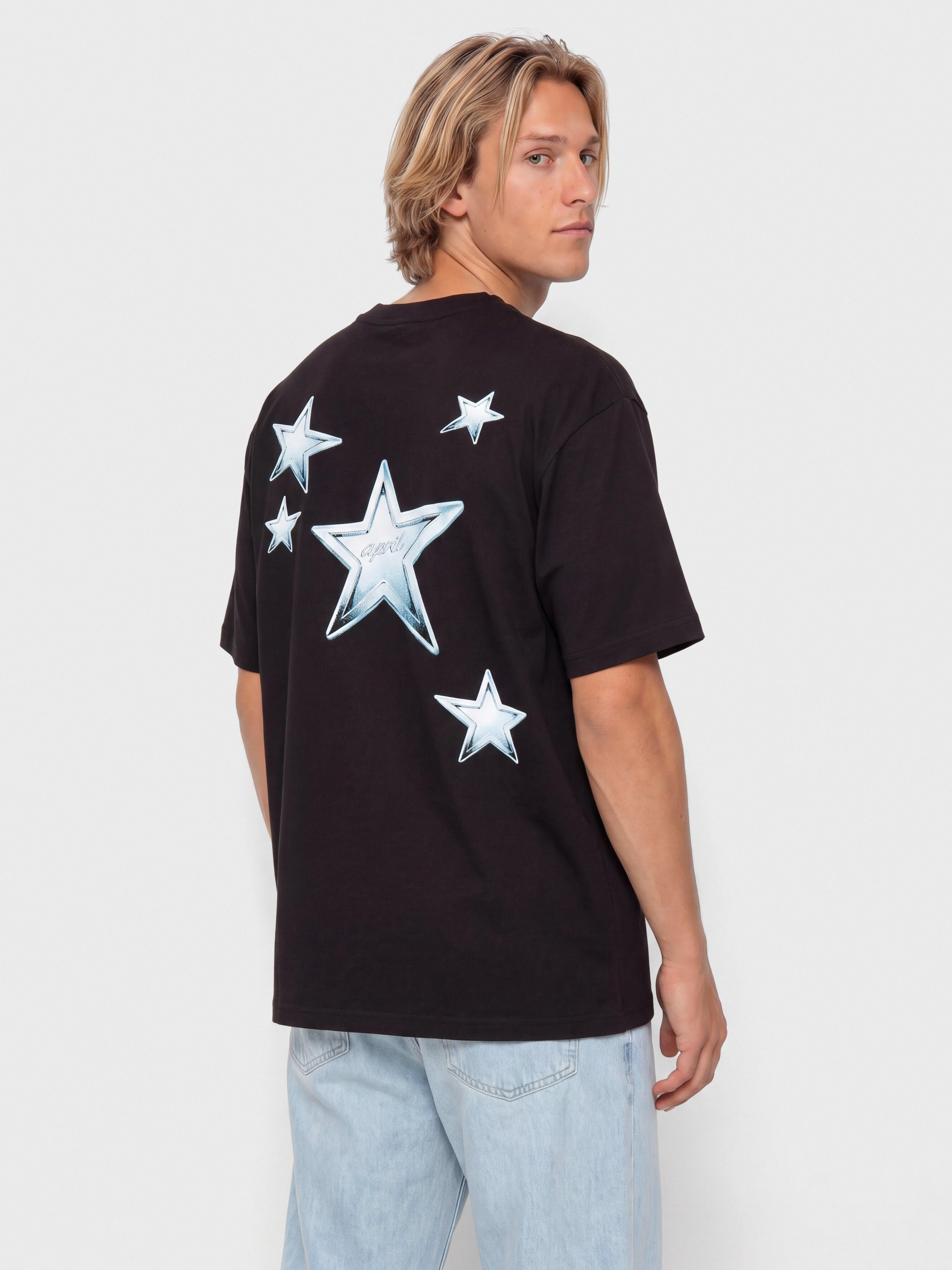 Тениска April Skateboards Stars (black)