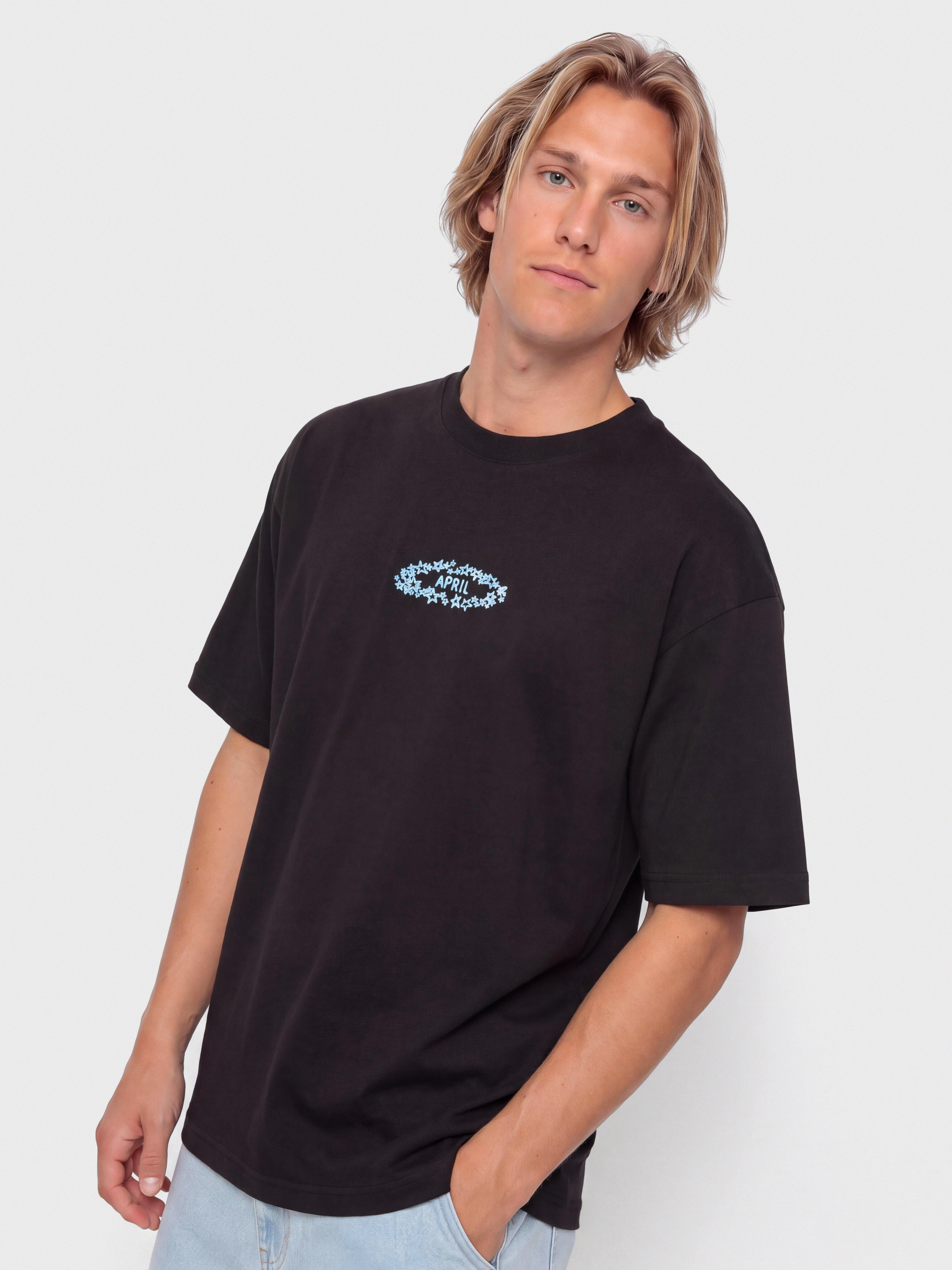 Тениска April Skateboards Stars (black)