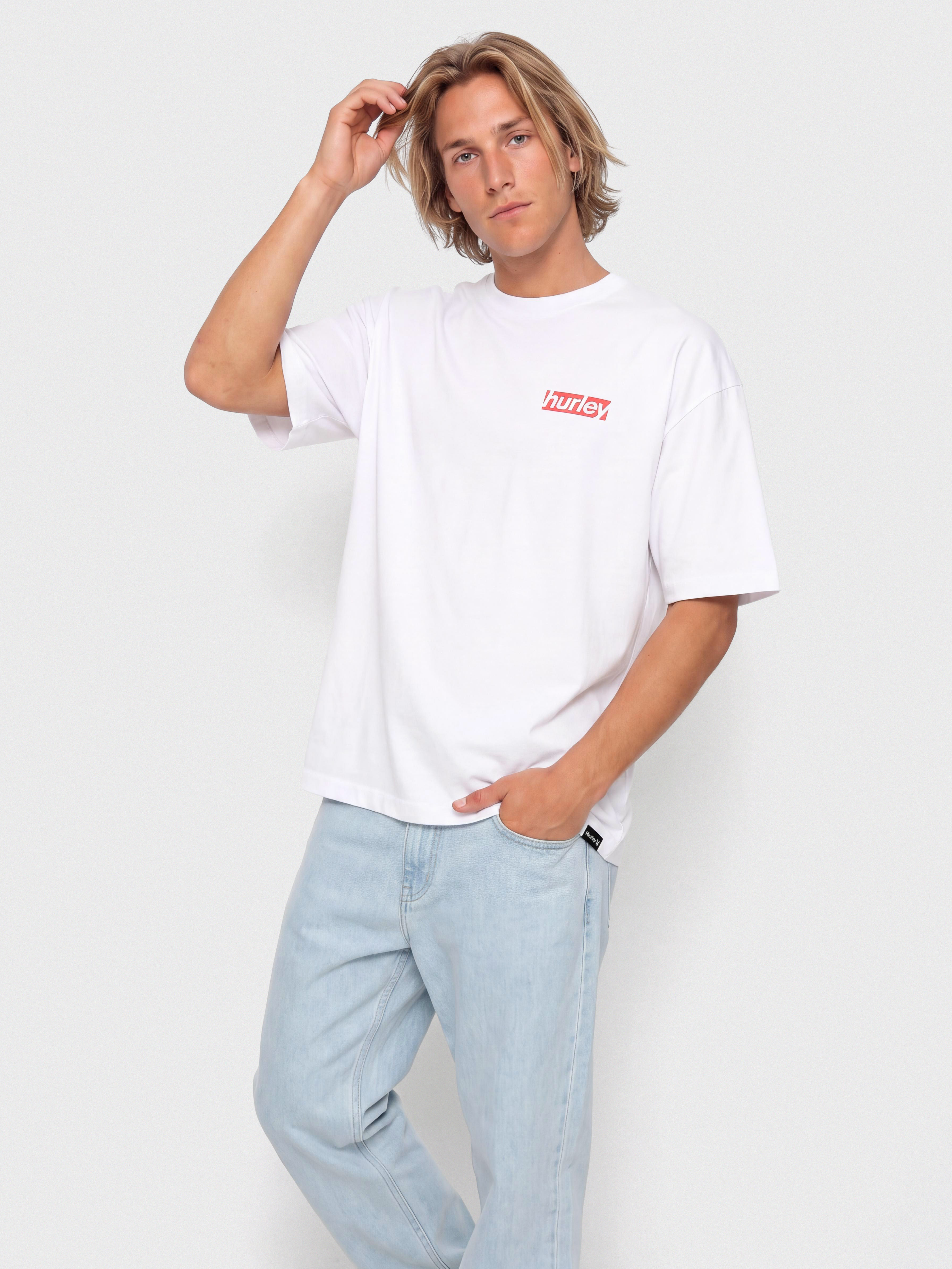 Тениска Hurley Throwback Fill (white)