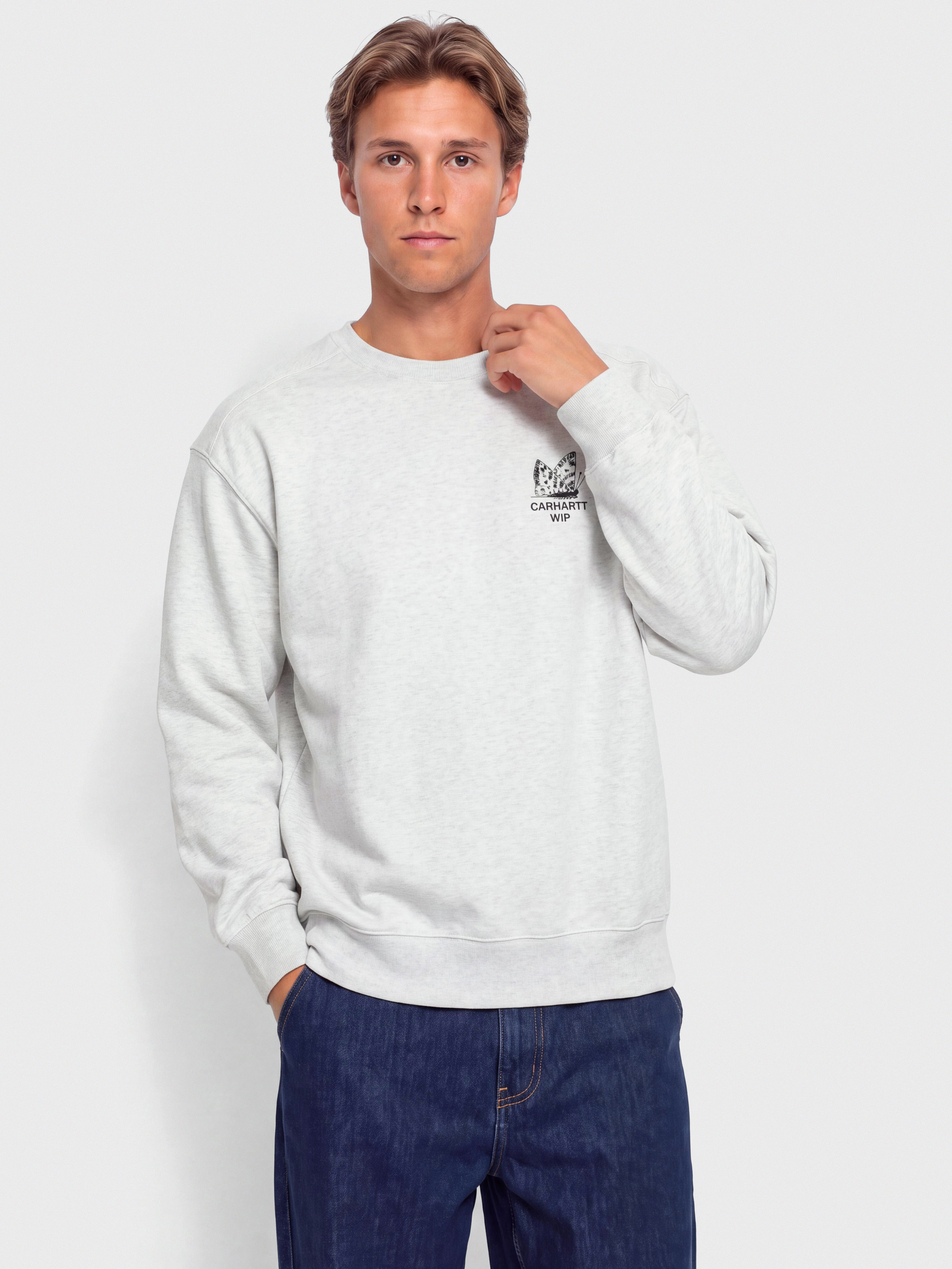 Суитшърт Carhartt WIP Hourglass (ash heather/stone washed)