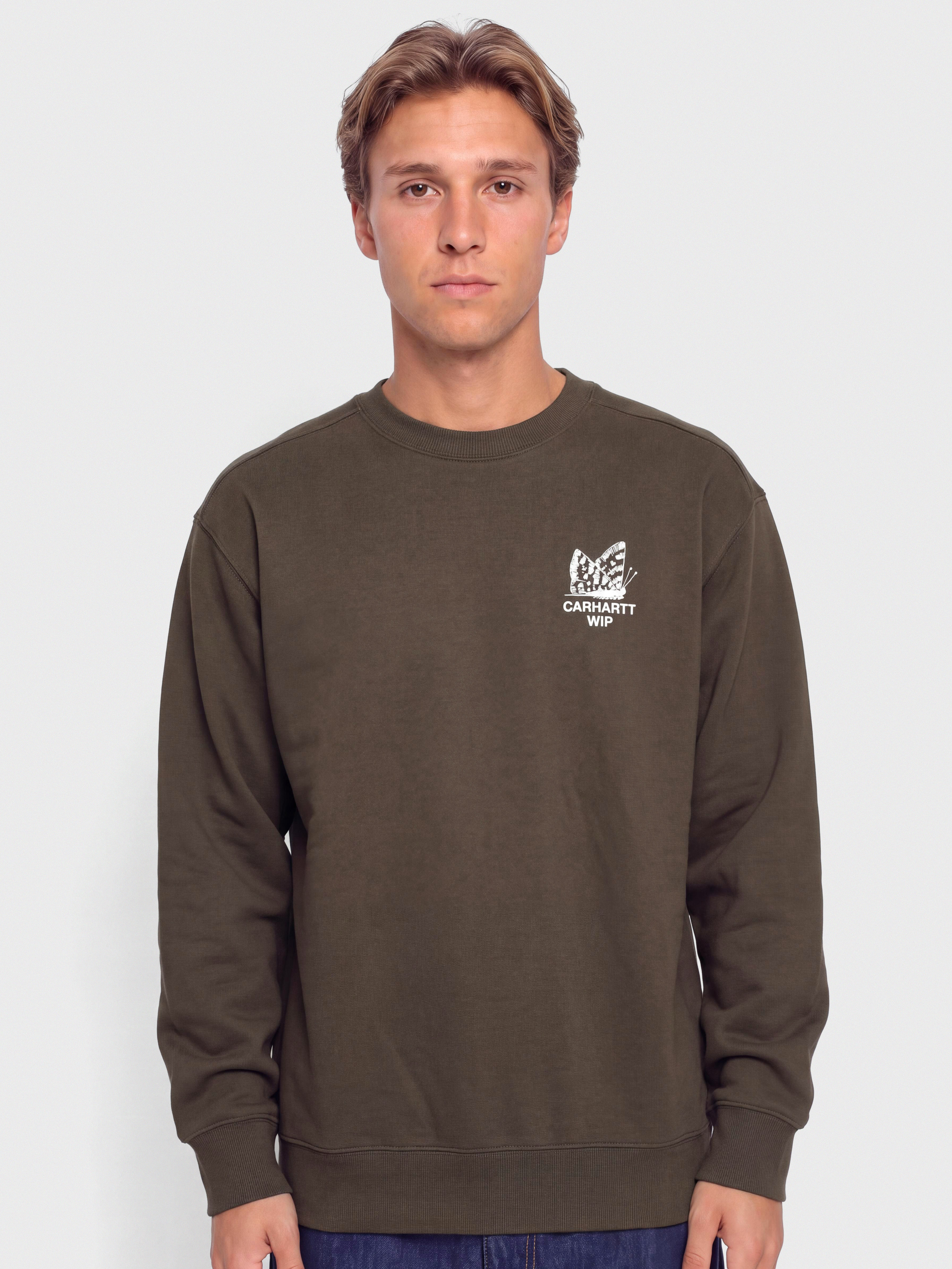 Суитшърт Carhartt WIP Hourglass (cypress/stone washed)