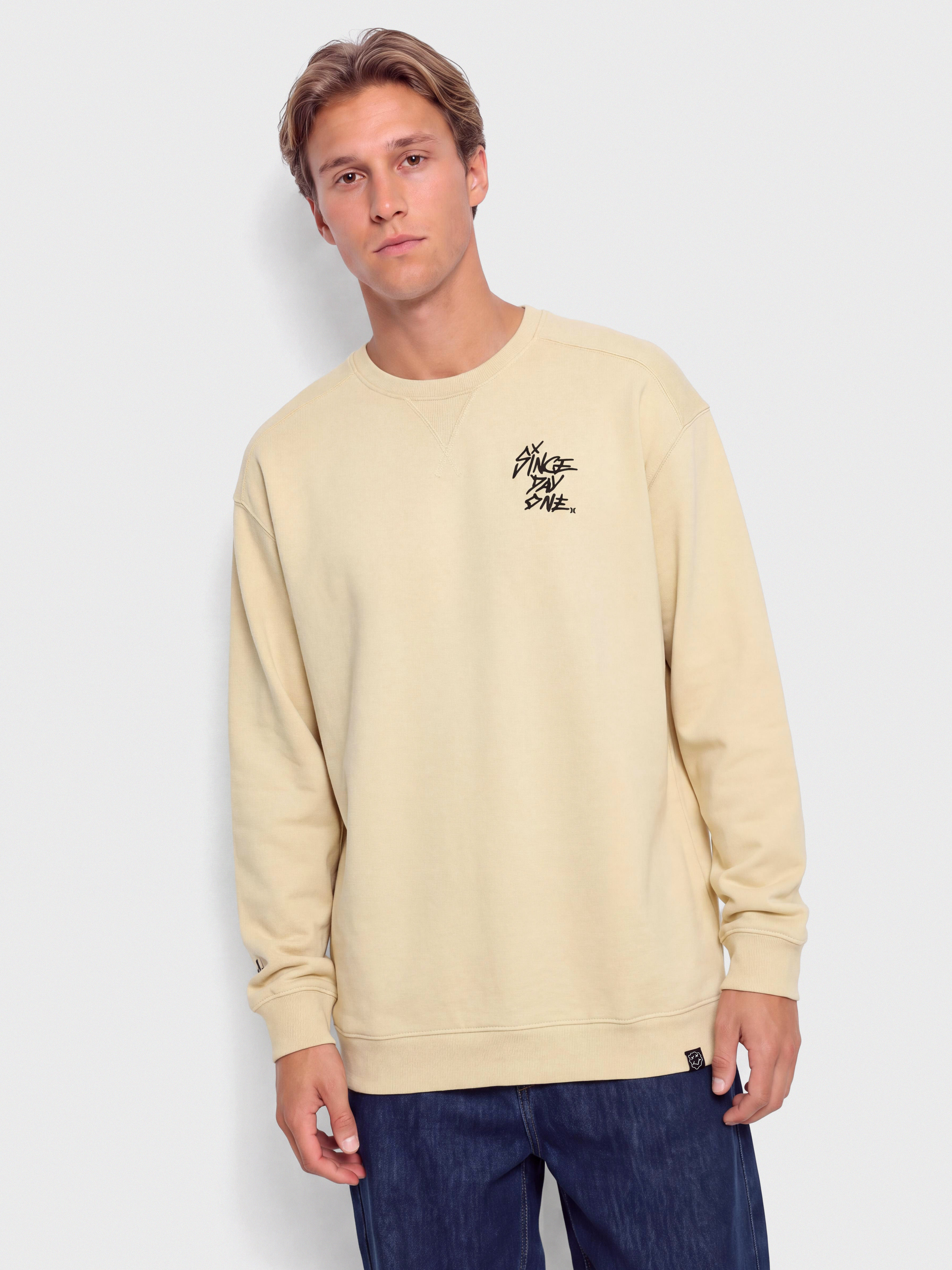 Суитшърт Hurley Smile Crew (cream)