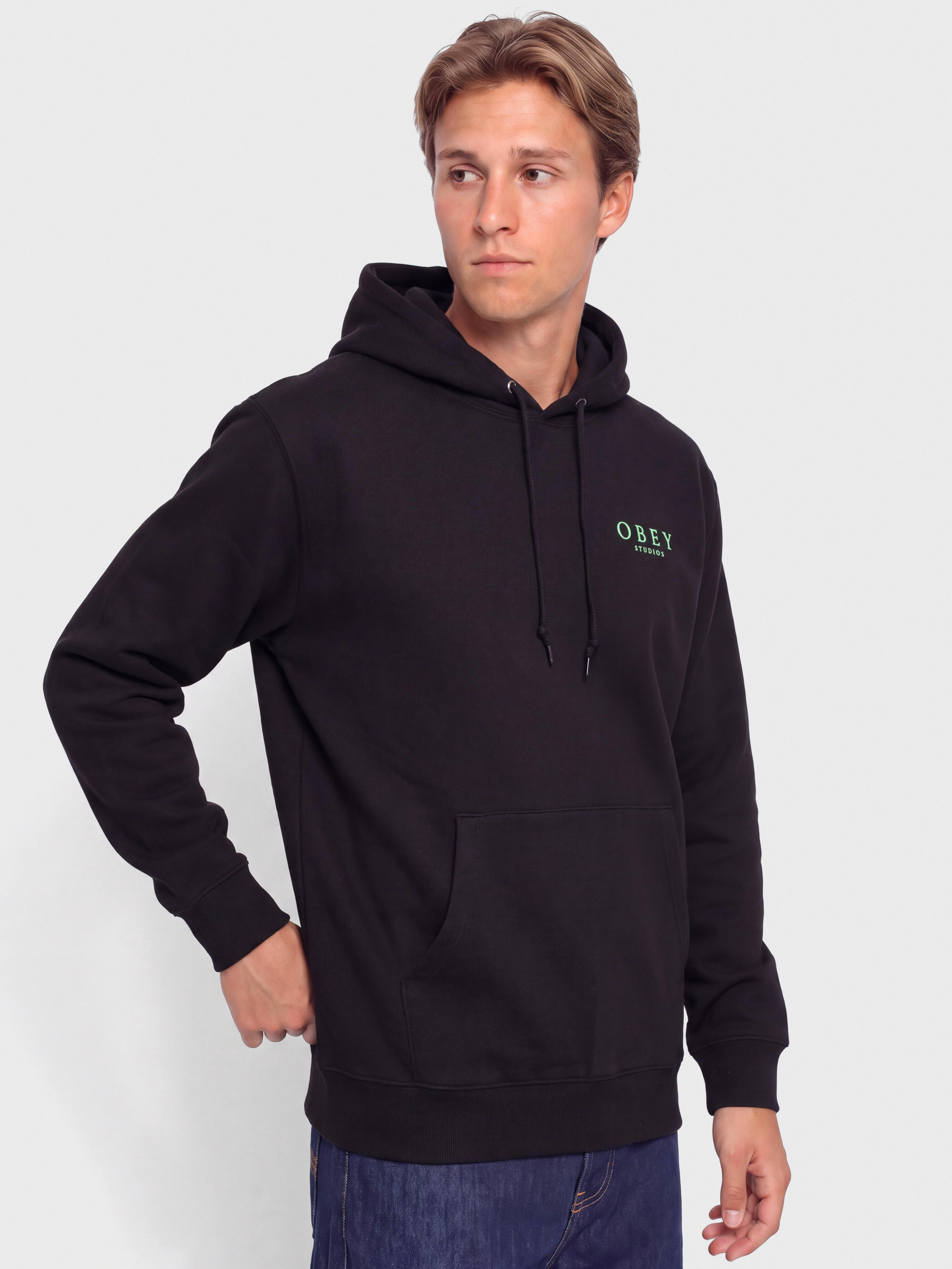 Суитшърт OBEY Flores Robus (black)