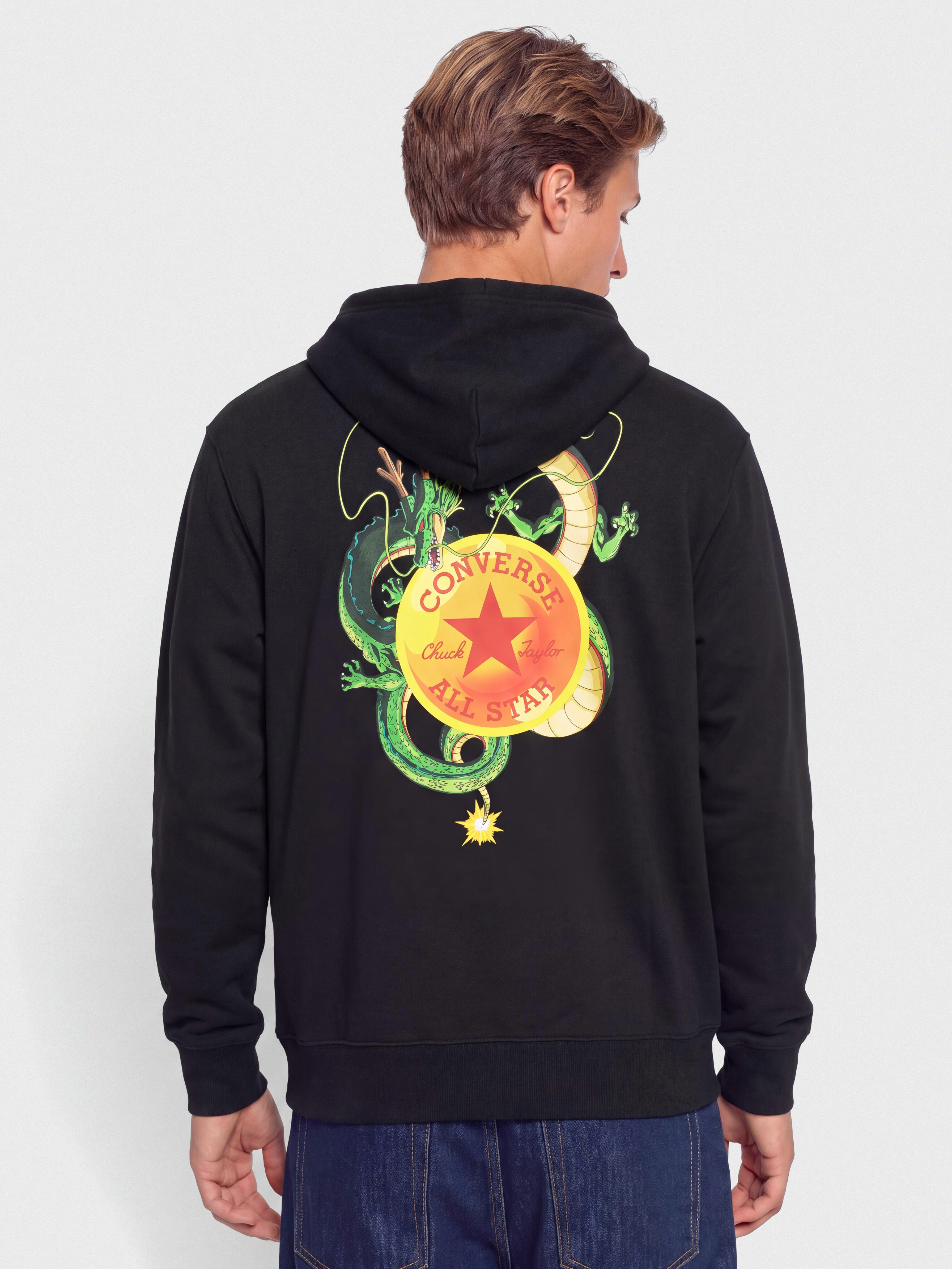 Суитшърт Converse X Dragon Ball Z Shenron Chuck (converse black)