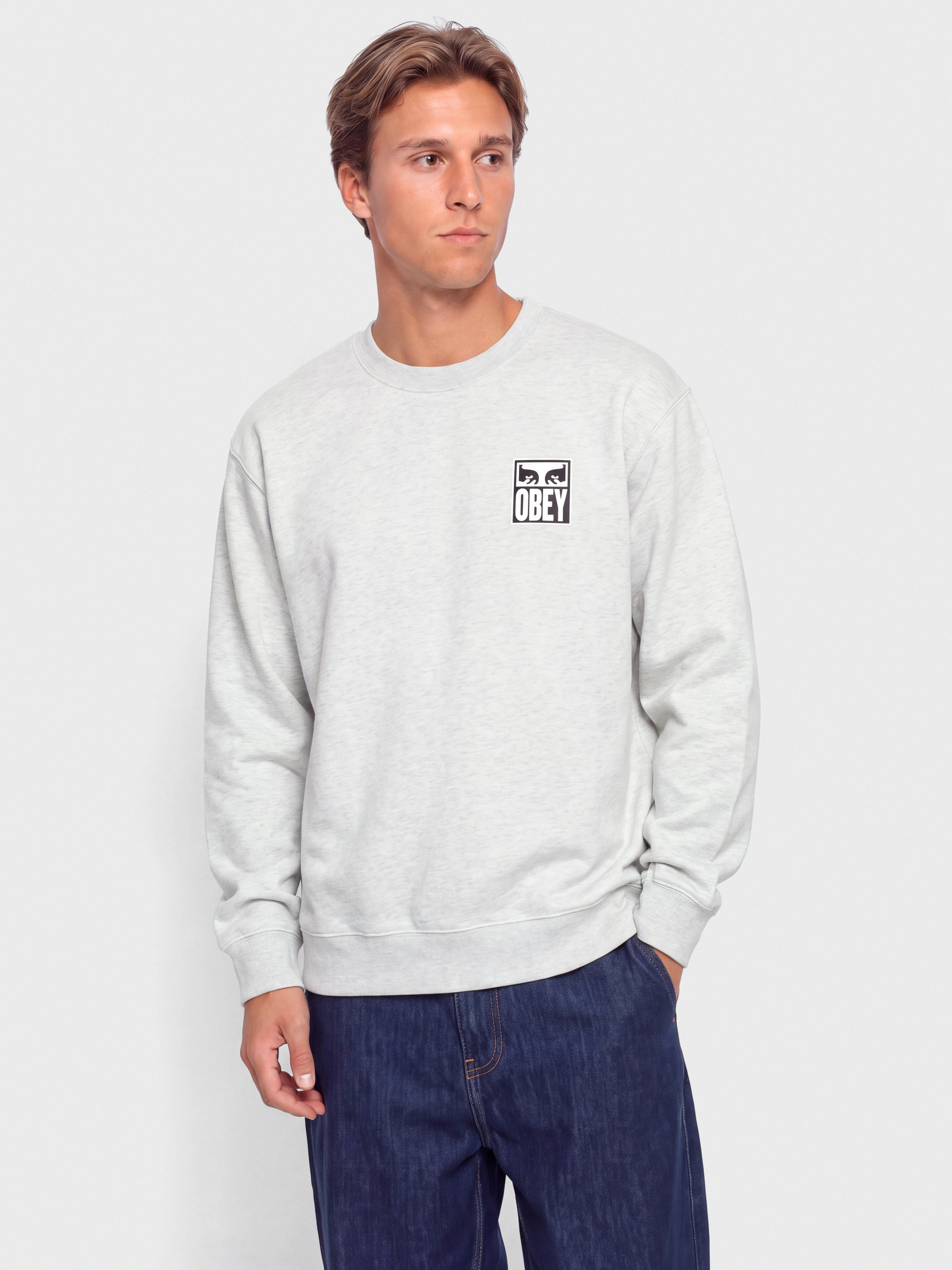 Суитшърт OBEY Eyes Icon (heather grey)