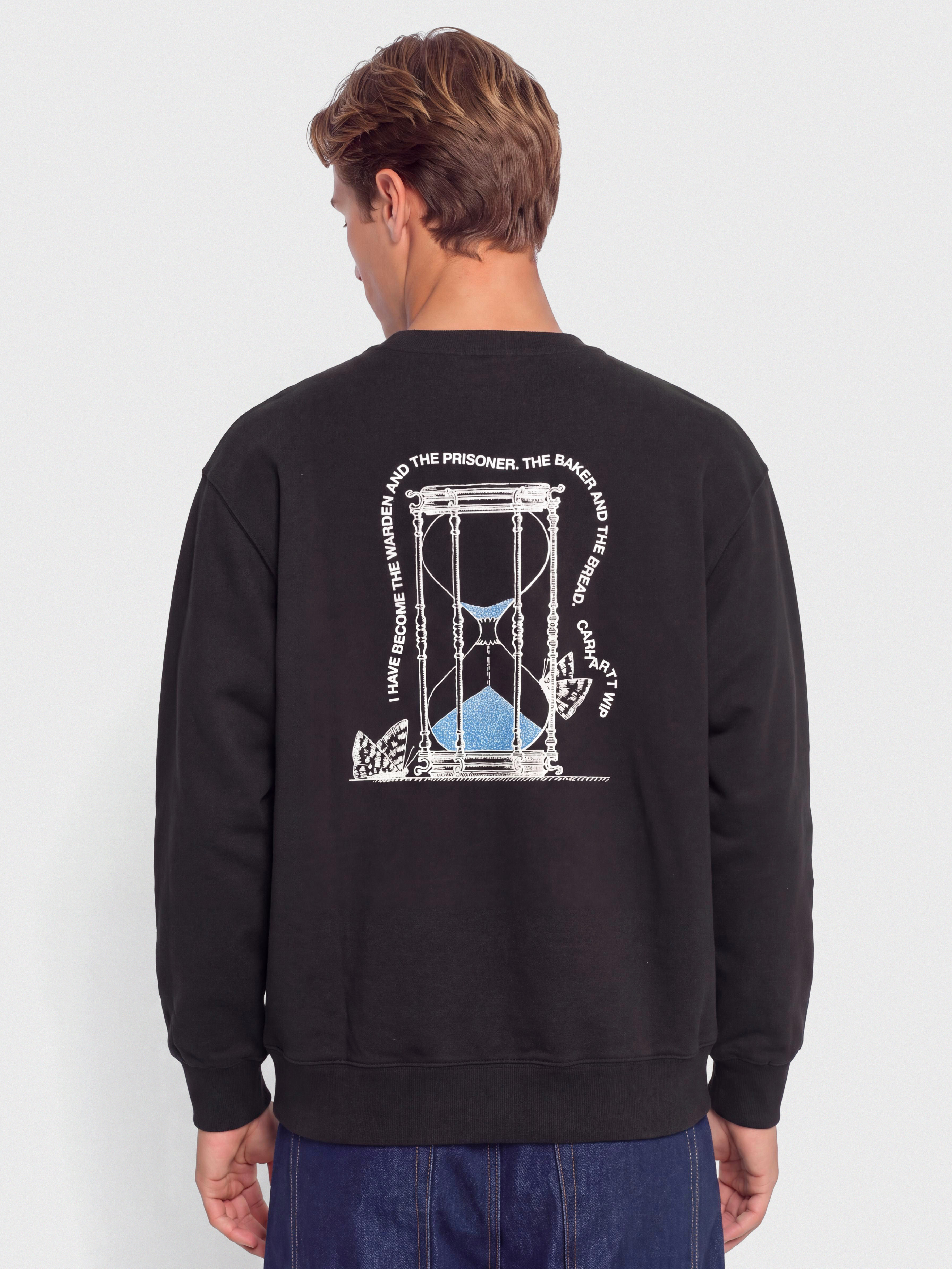 Суитшърт Carhartt WIP Hourglass (black/stone washed)