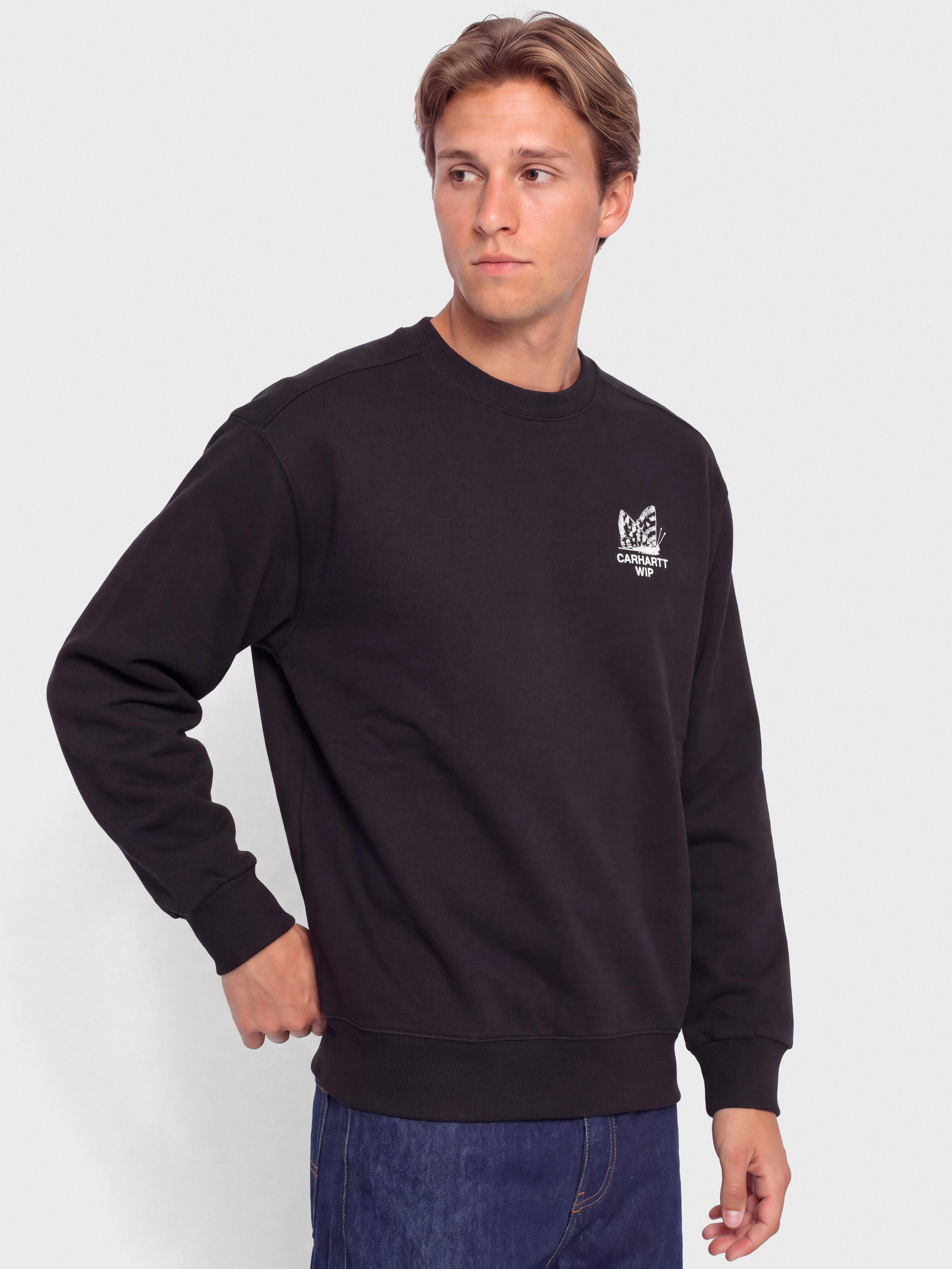 Суитшърт Carhartt WIP Hourglass (black/stone washed)