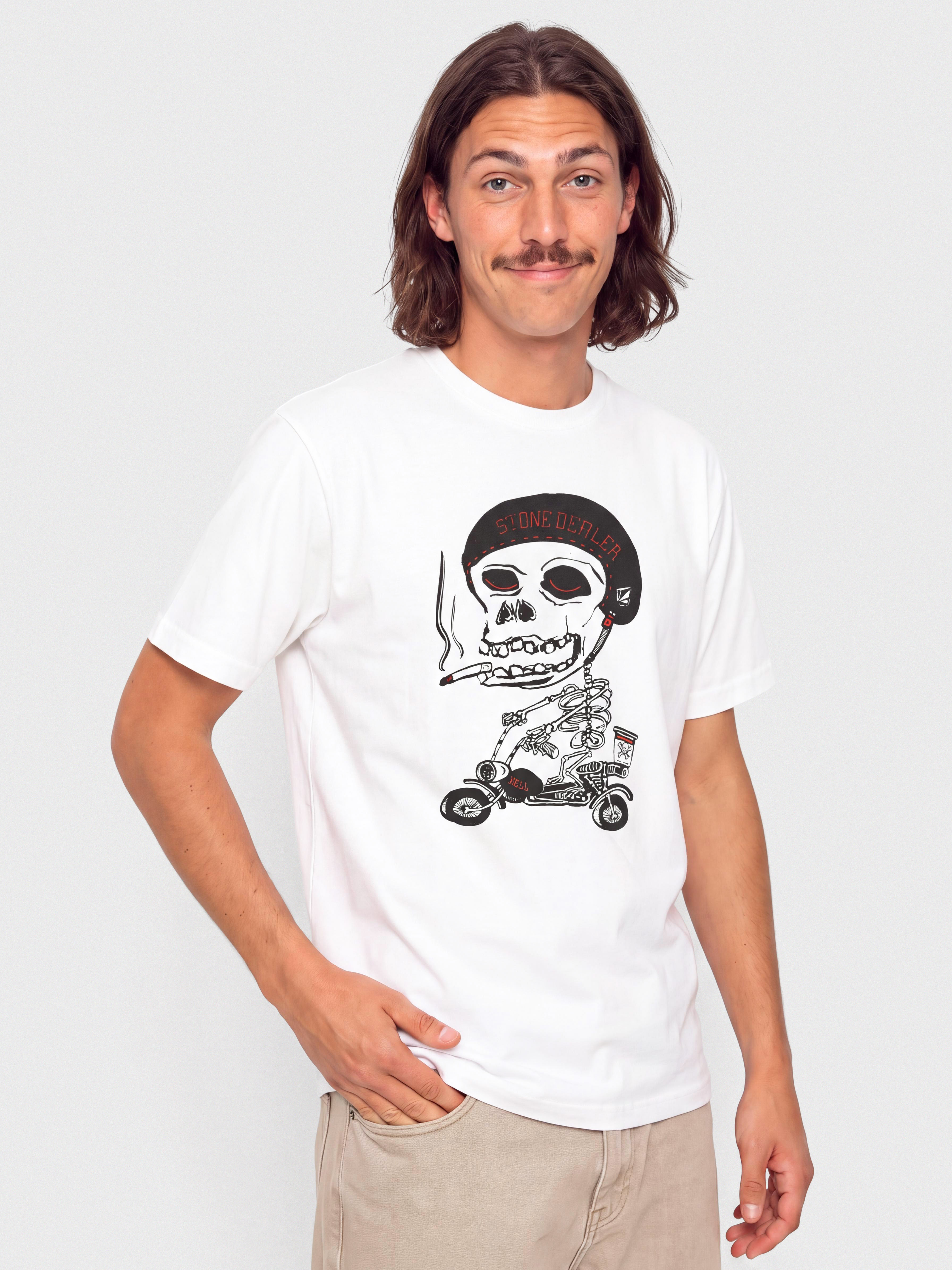 Тениска Volcom Pierbike Bsc (white)