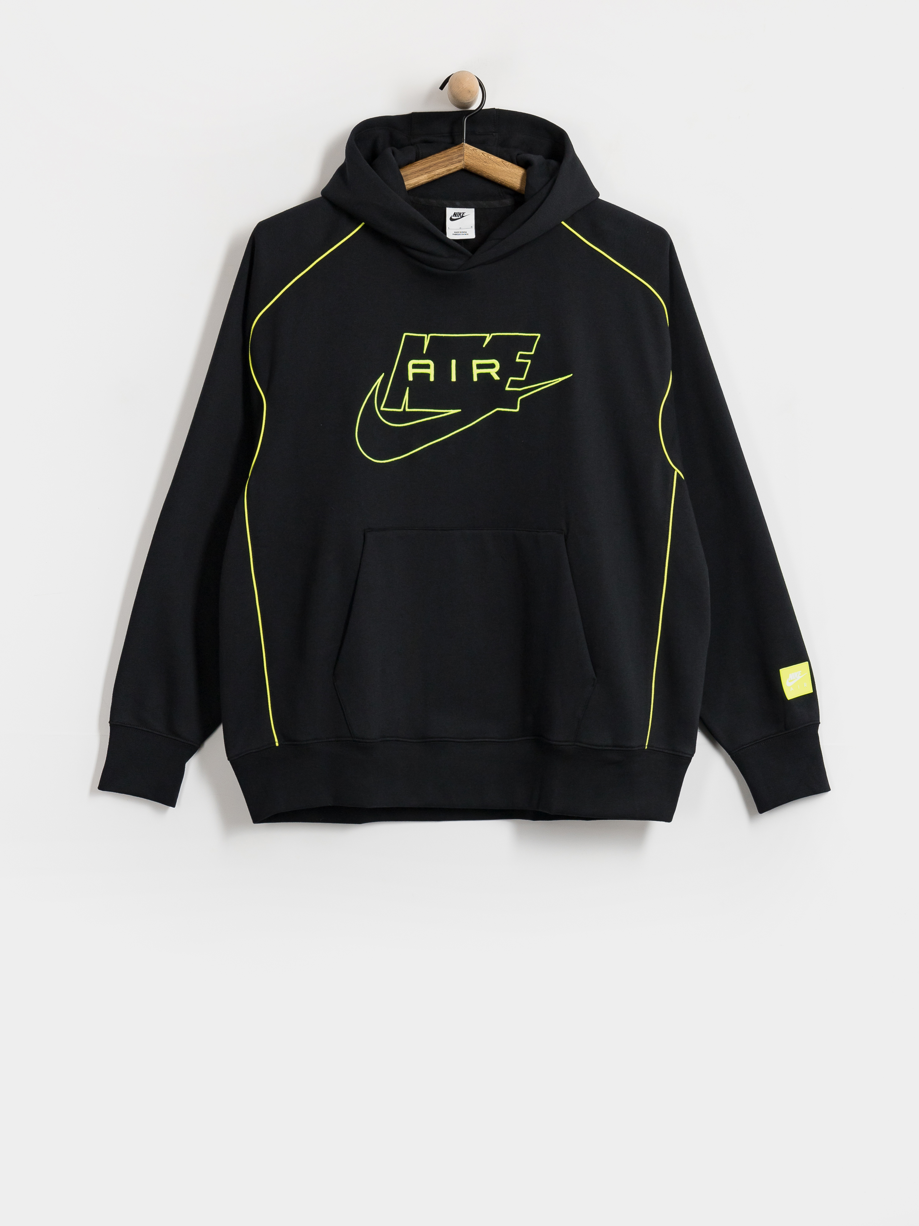 Суитшърт с качулка Nike SB Nike Air HD (black/volt/volt)