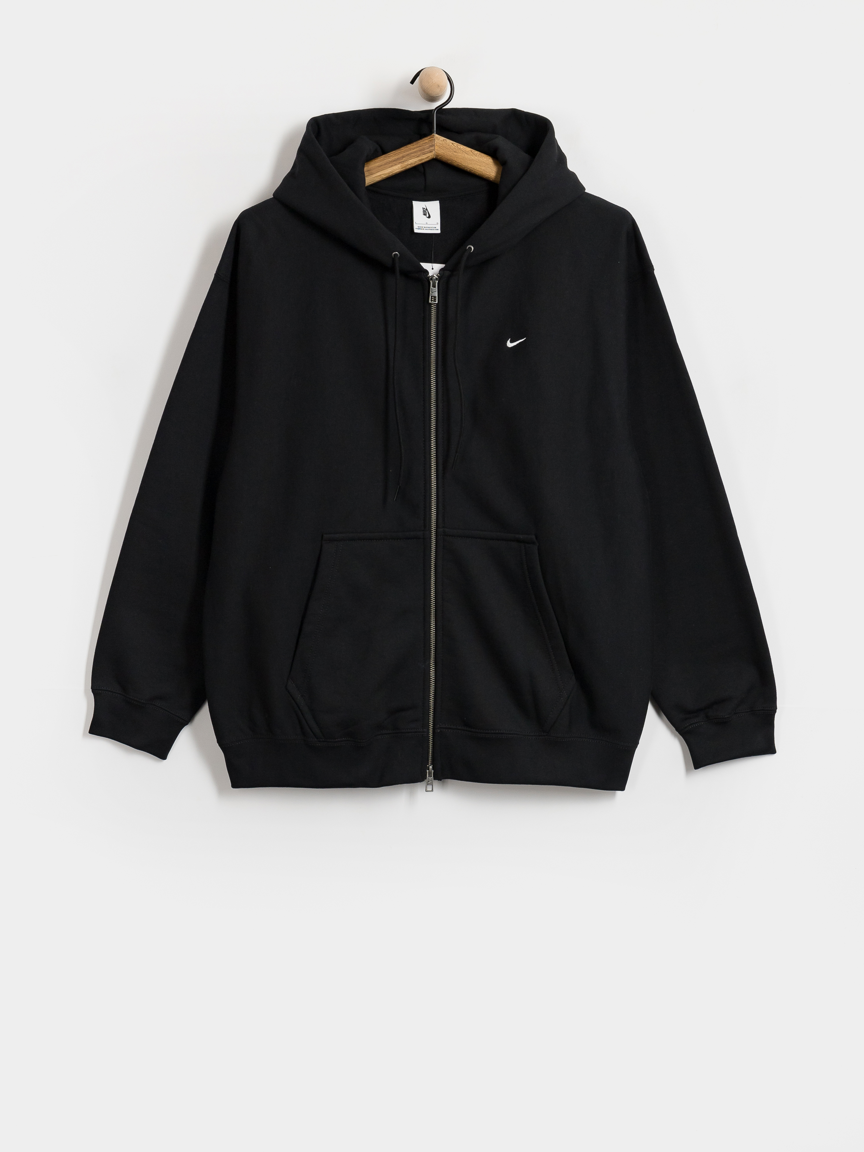Суитшърт с качулка Nike SB Solo Swoosh ZHD (black/black/white)
