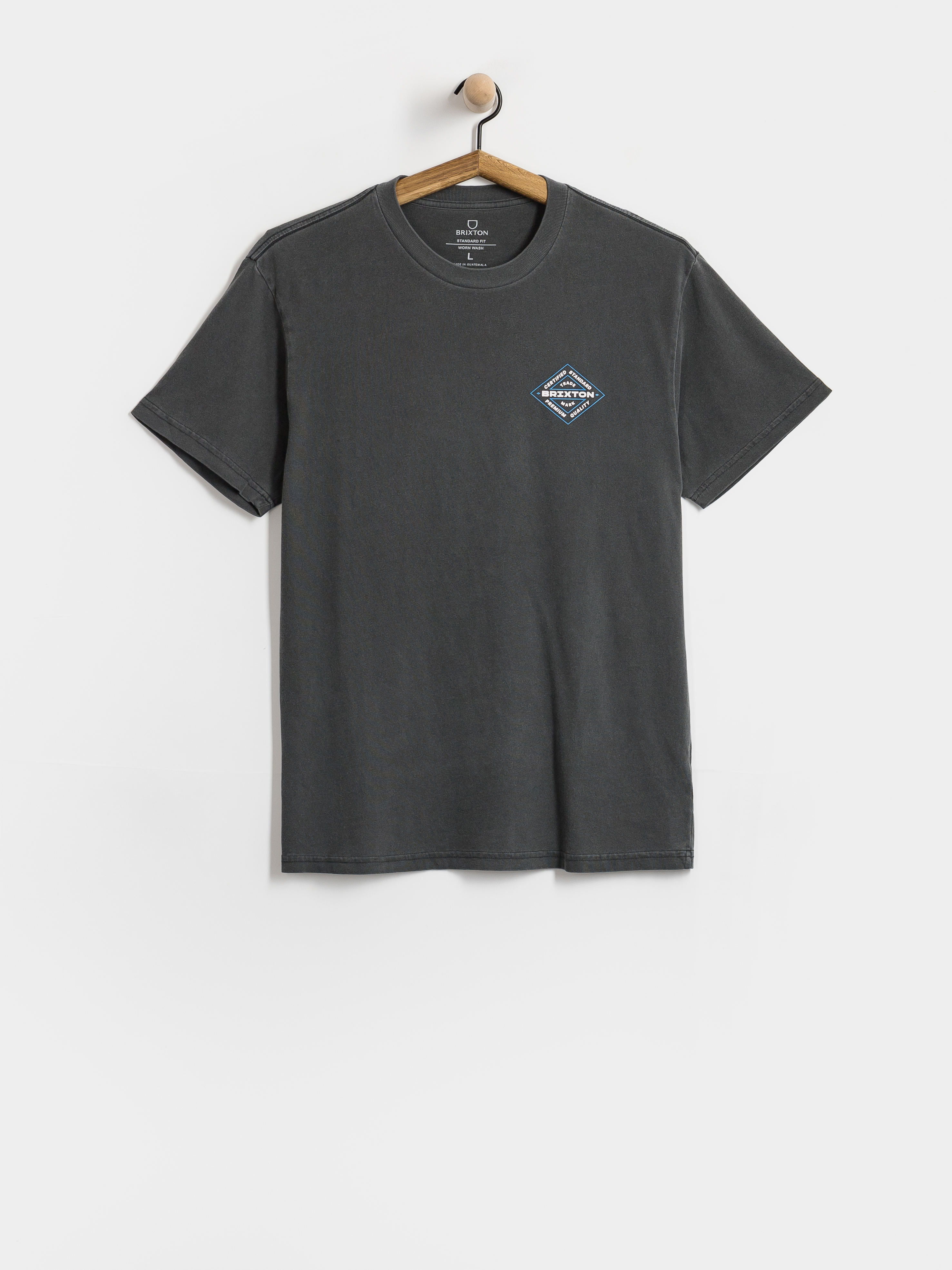 Тениска Brixton Lowry Stnd (black worn wash)