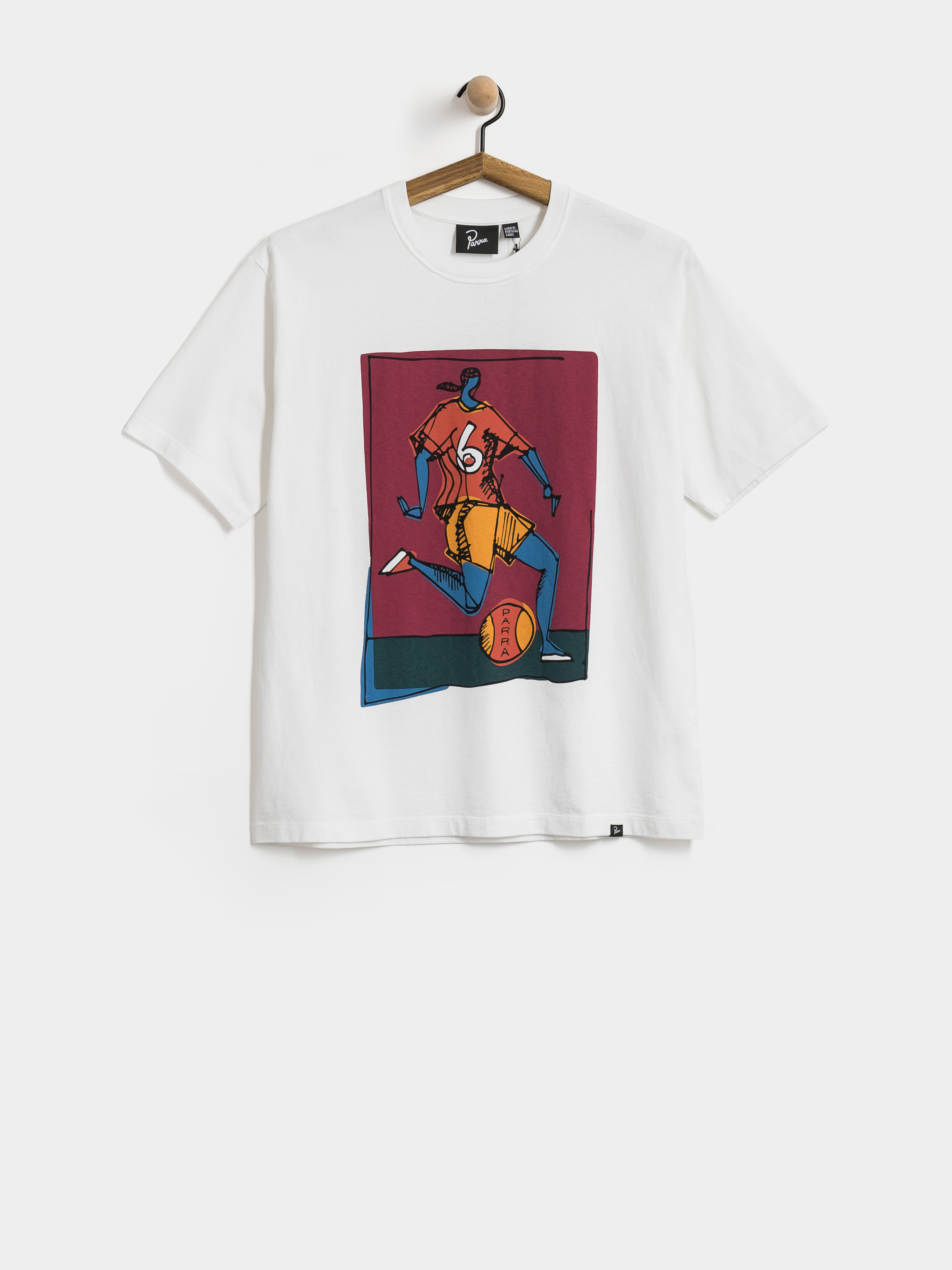 Тениска by Parra Kicked Around (white)