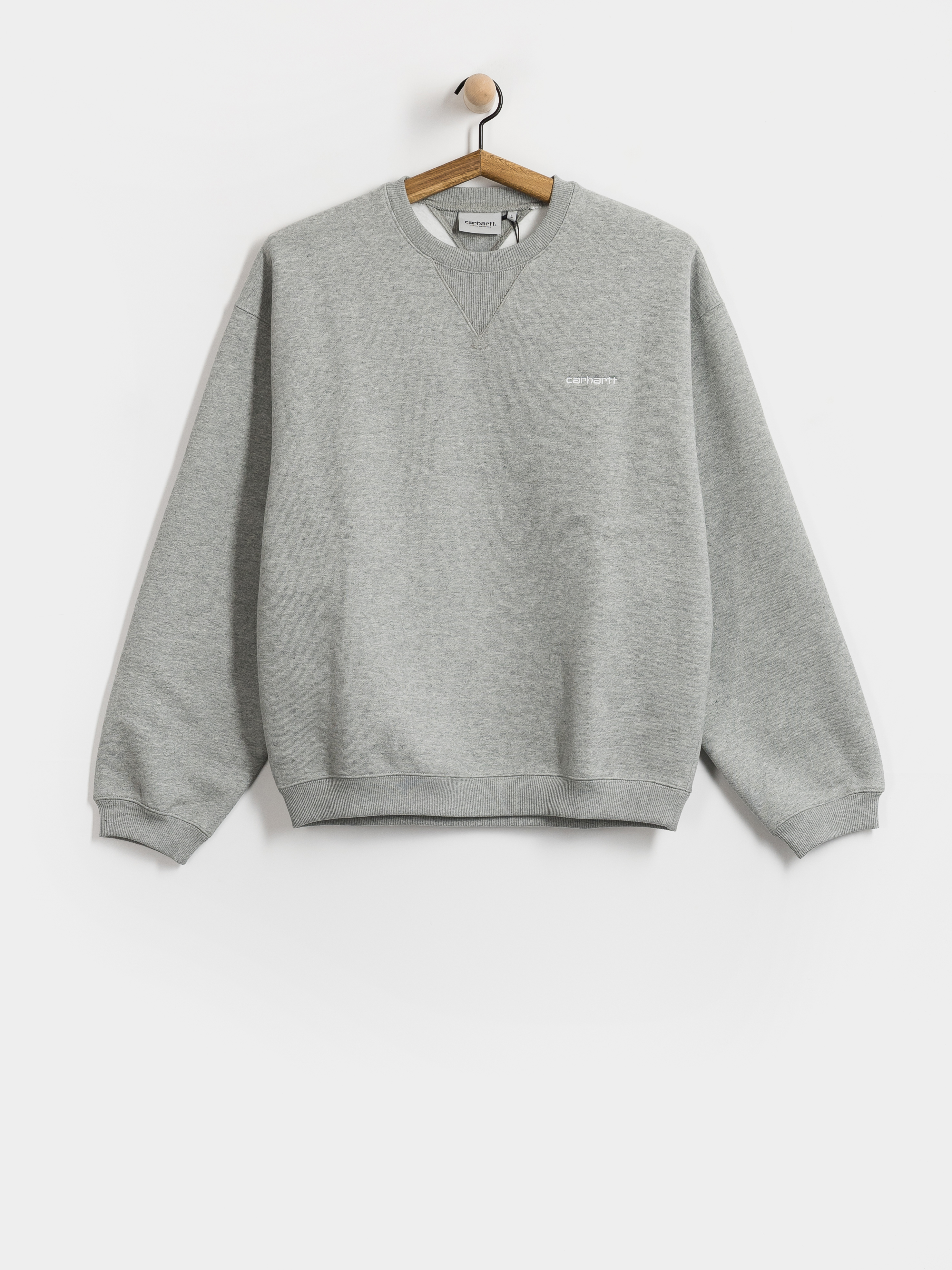 Суитшърт Carhartt WIP Ebbert (grey heather/white)