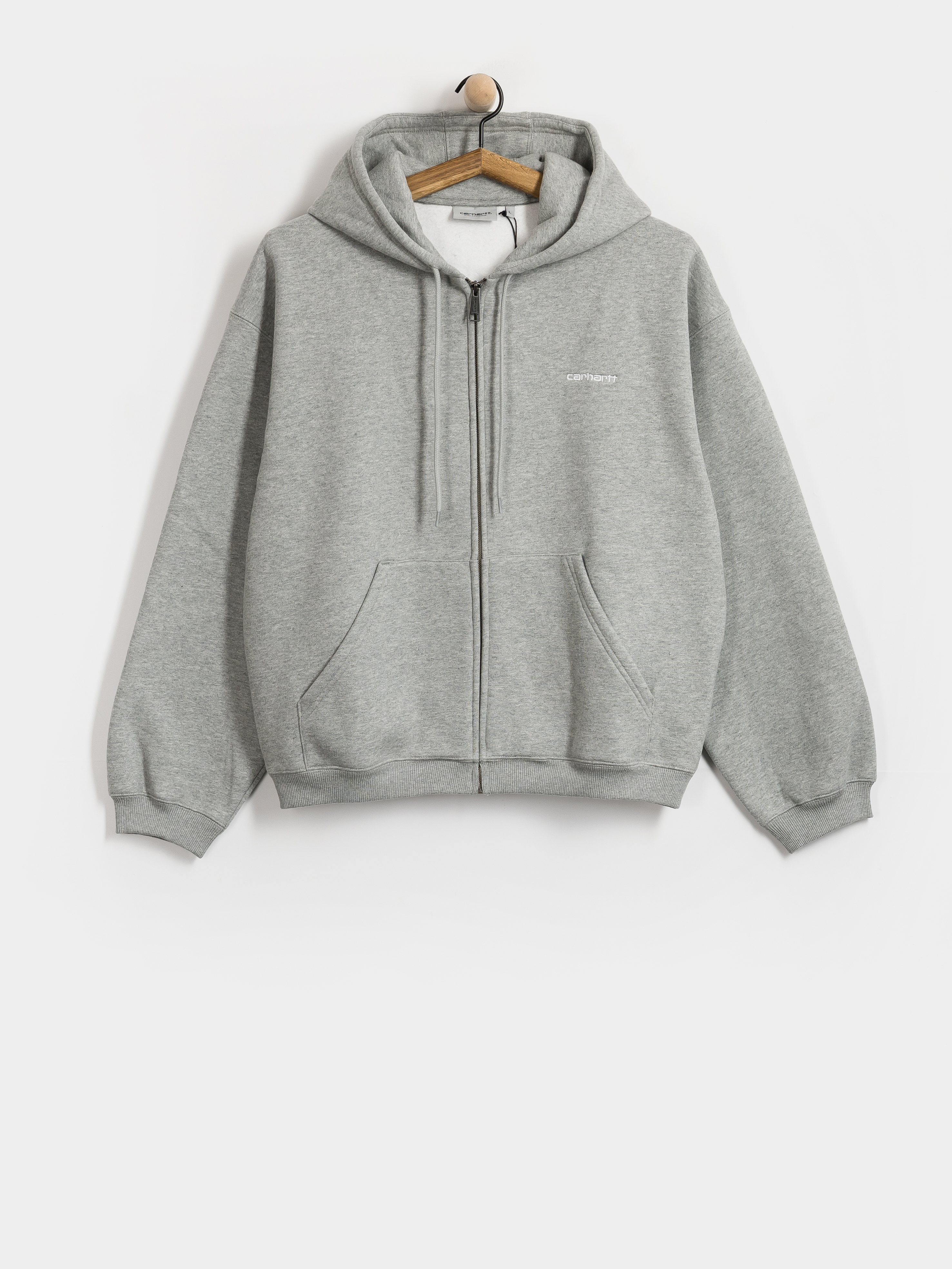 Суитшърт с качулка Carhartt WIP Ebbert ZHD (grey heather/white)