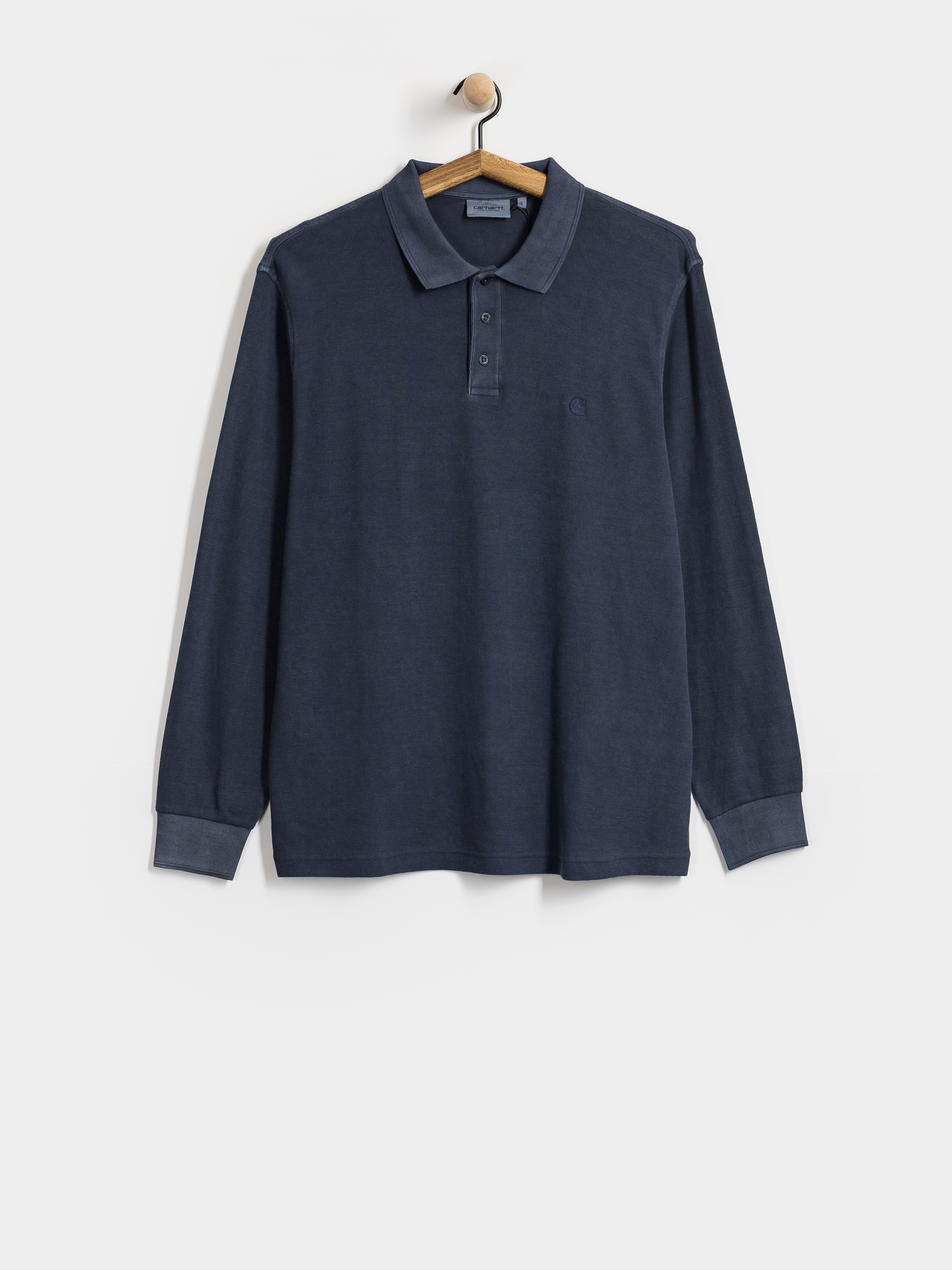 u0411u043bu0443u0437u0430 Carhartt WIP Waffle Rugby (dark navy/garment dyed)