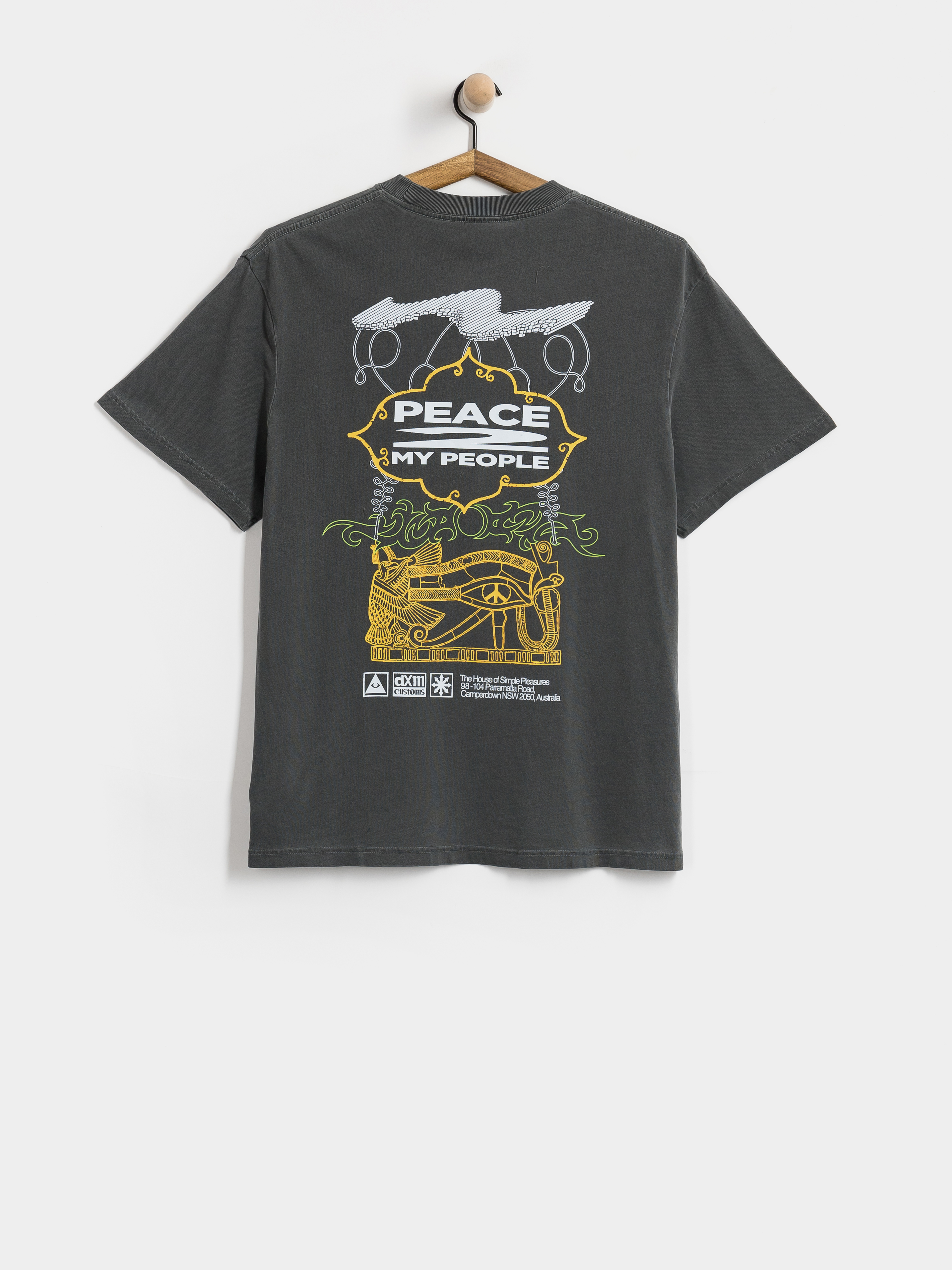 Тениска Deus Ex Machina Easy Peacey (anthracite grey)