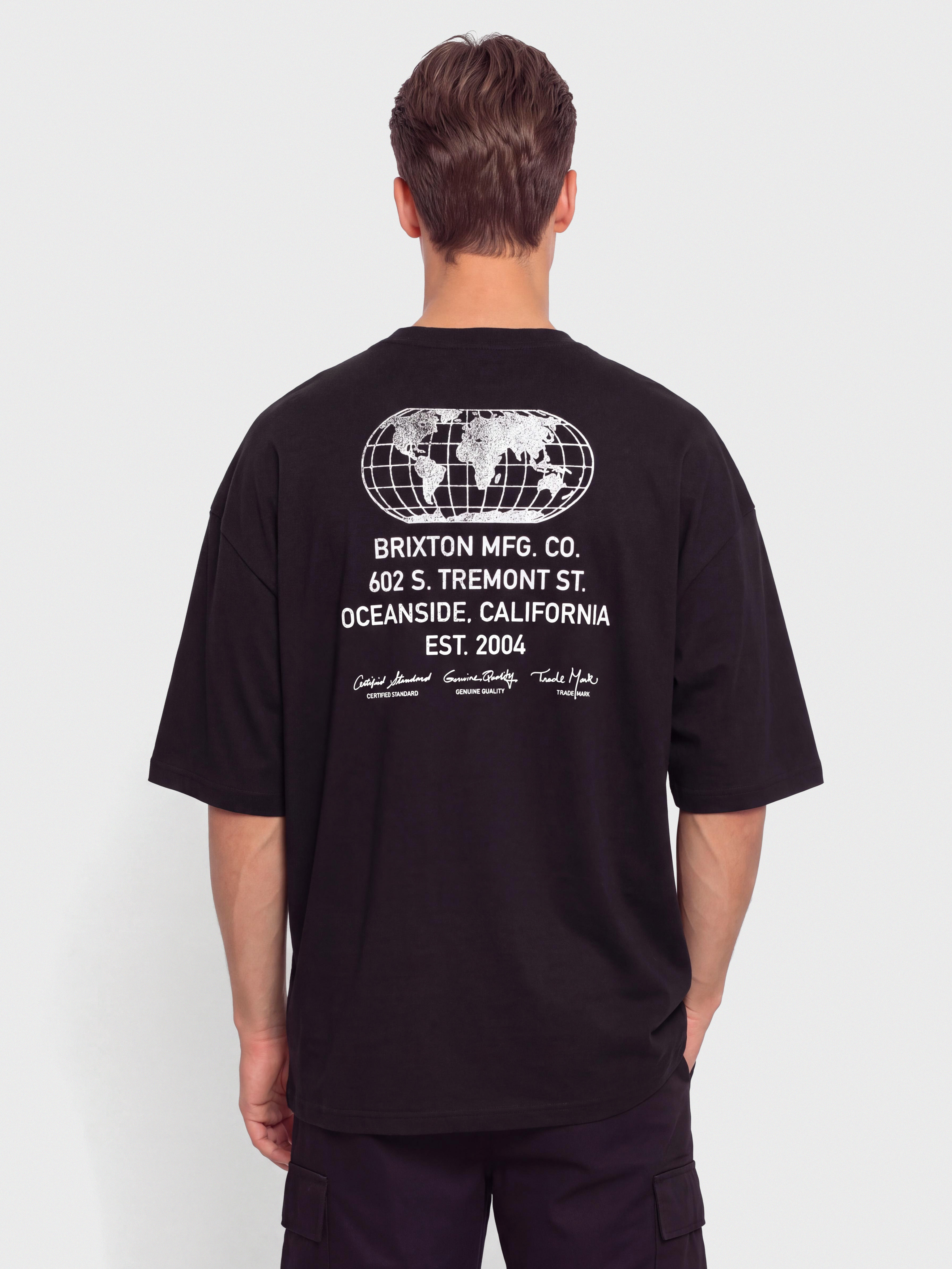 Тениска Brixton Union Hw Relaxed (black classic wash)
