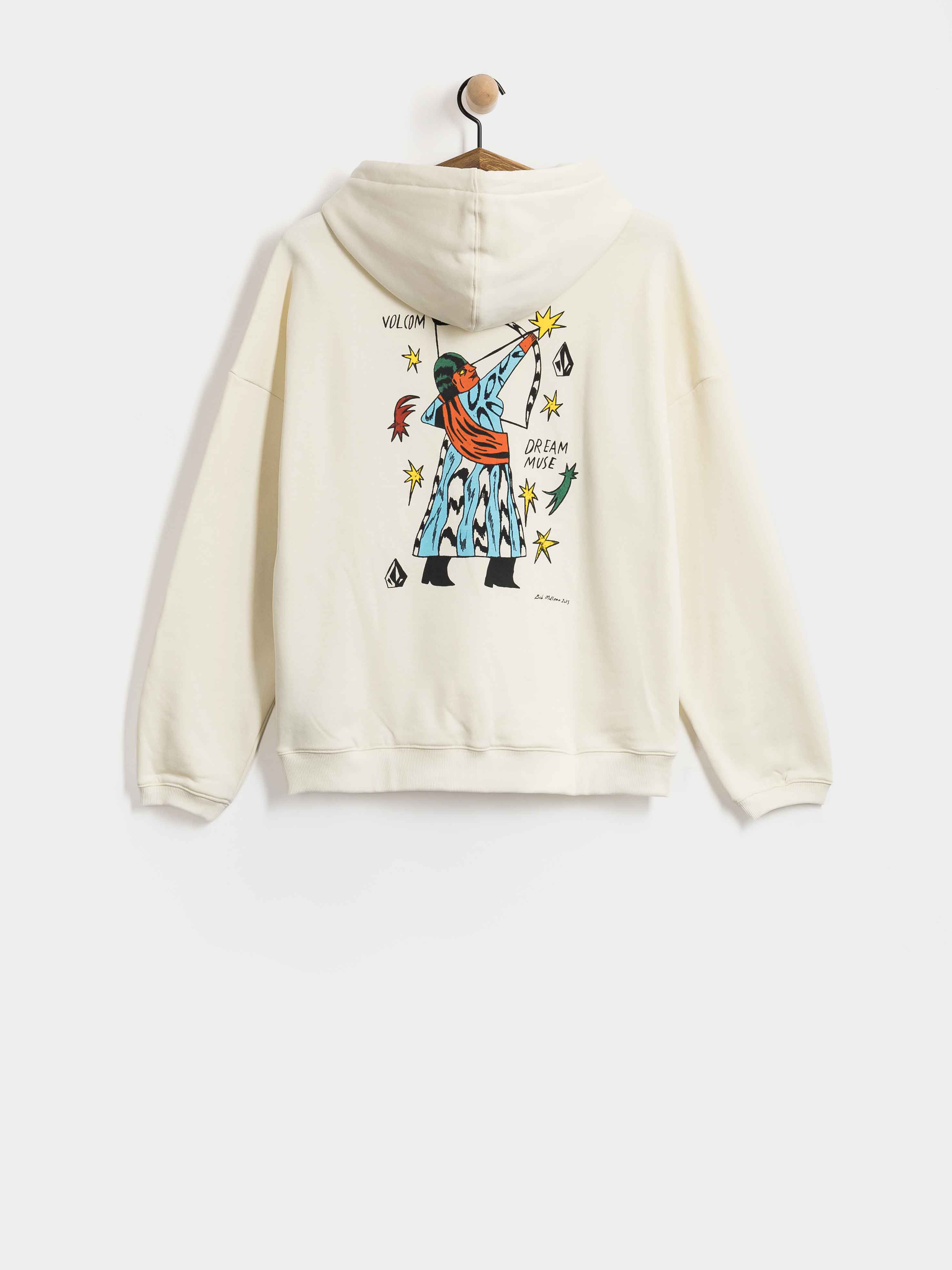Суитшърт с качулка Volcom Radical Daze Up HD Wmn (off white)
