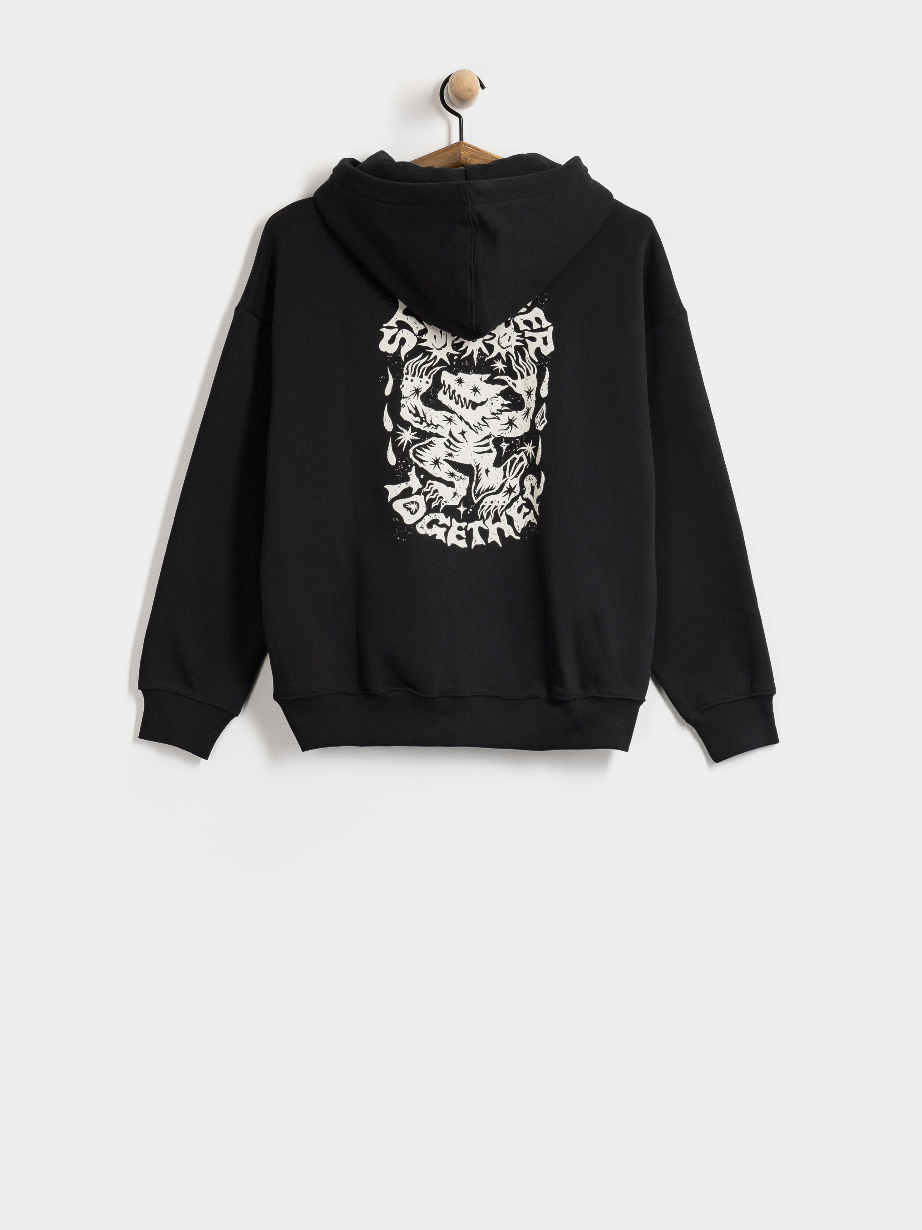 Суитшърт с качулка Volcom Moove On HD Wmn (vintage black)