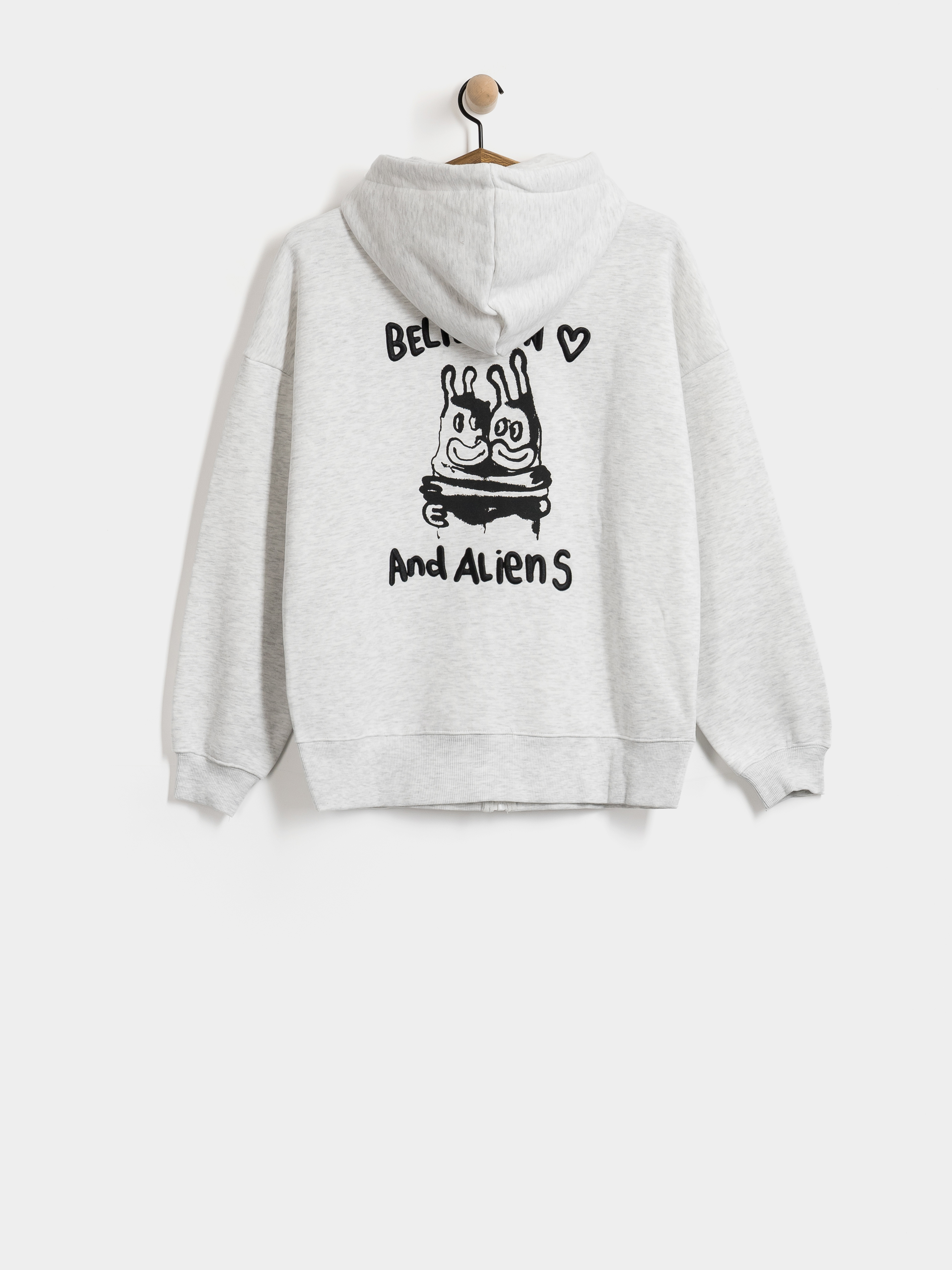 Суитшърт с качулка Volcom Fa Ozzy ZHD Wmn (bone heather)