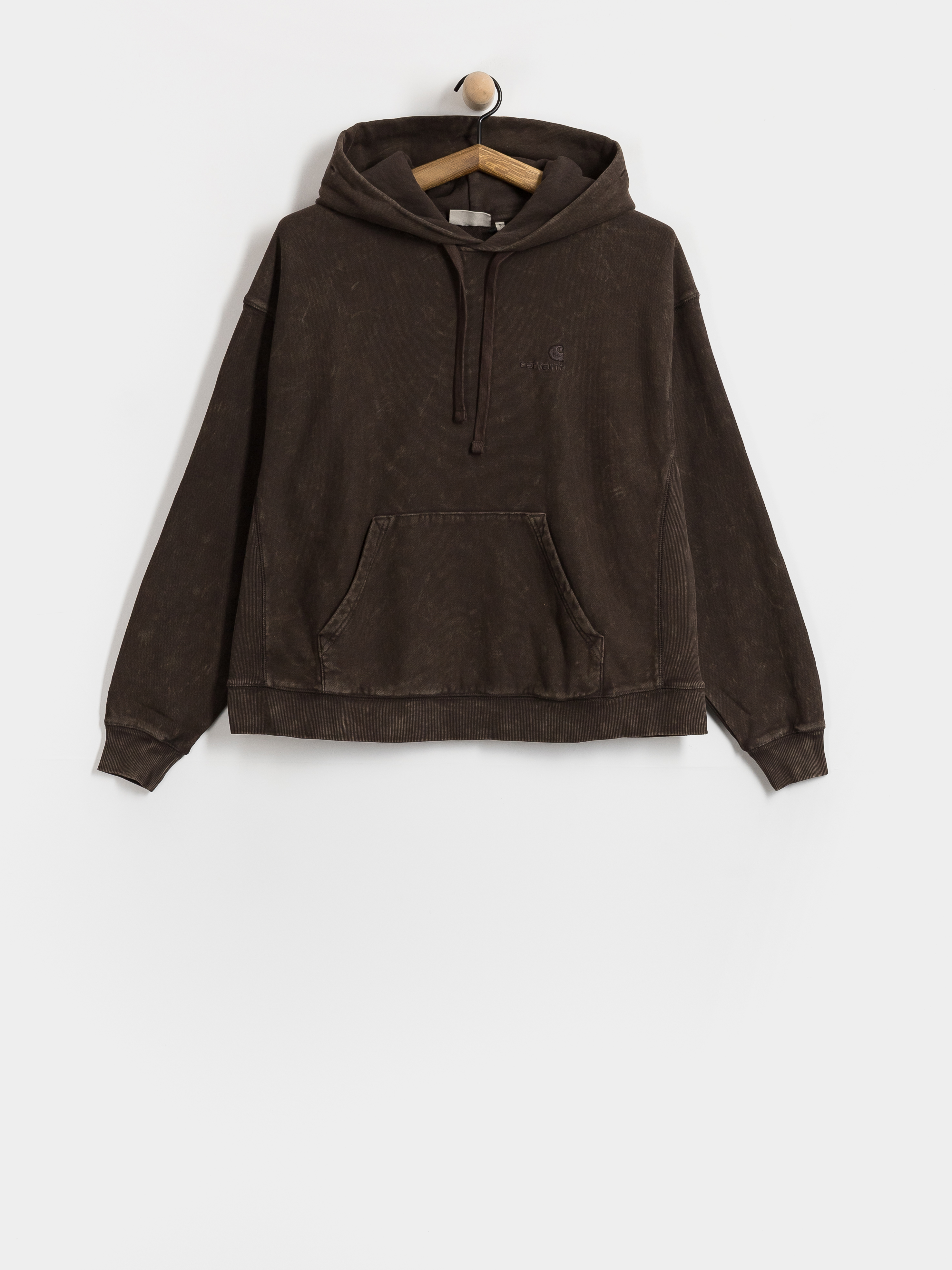 Суитшърт с качулка Carhartt WIP Lambert HD Wmn (tobacco/moon wash)