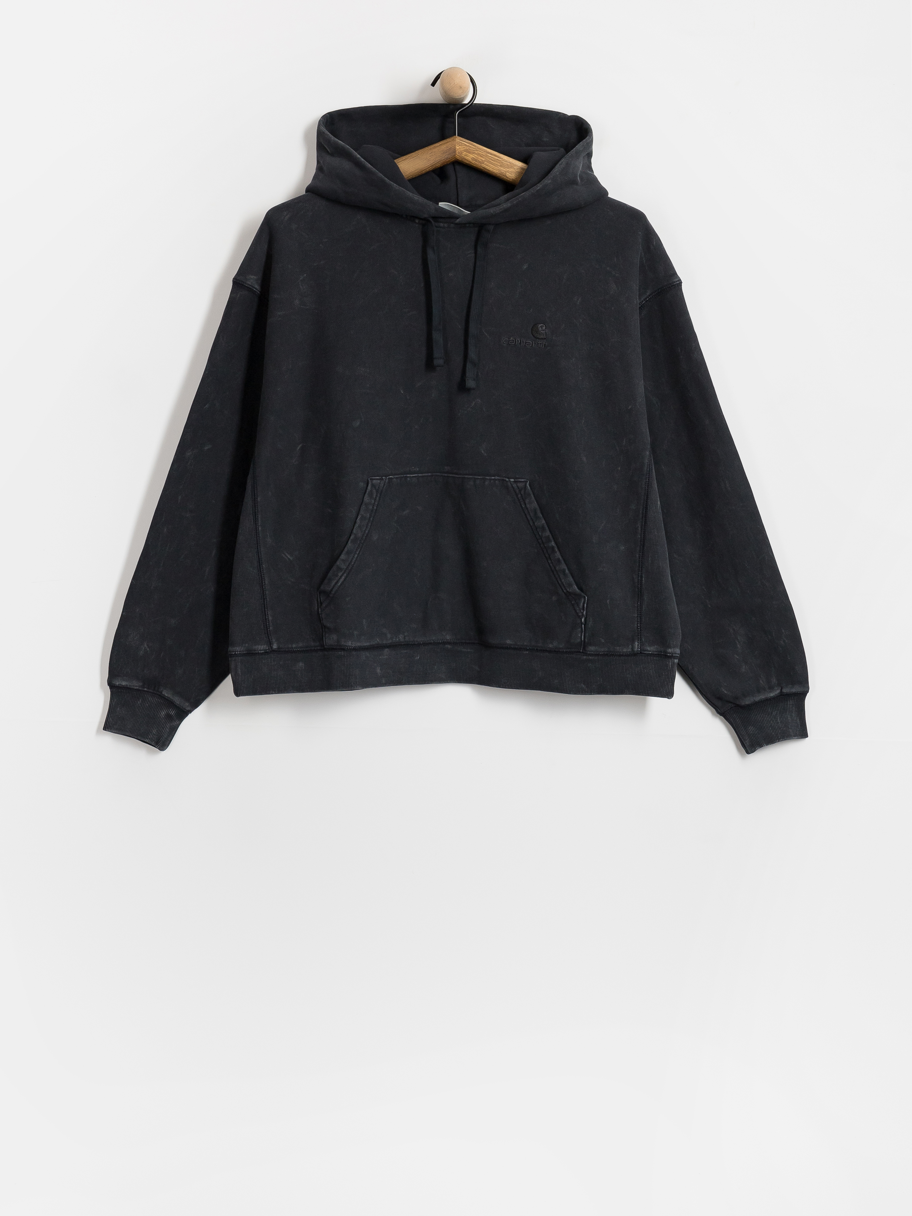 Суитшърт с качулка Carhartt WIP Lambert HD Wmn (black/moon wash)