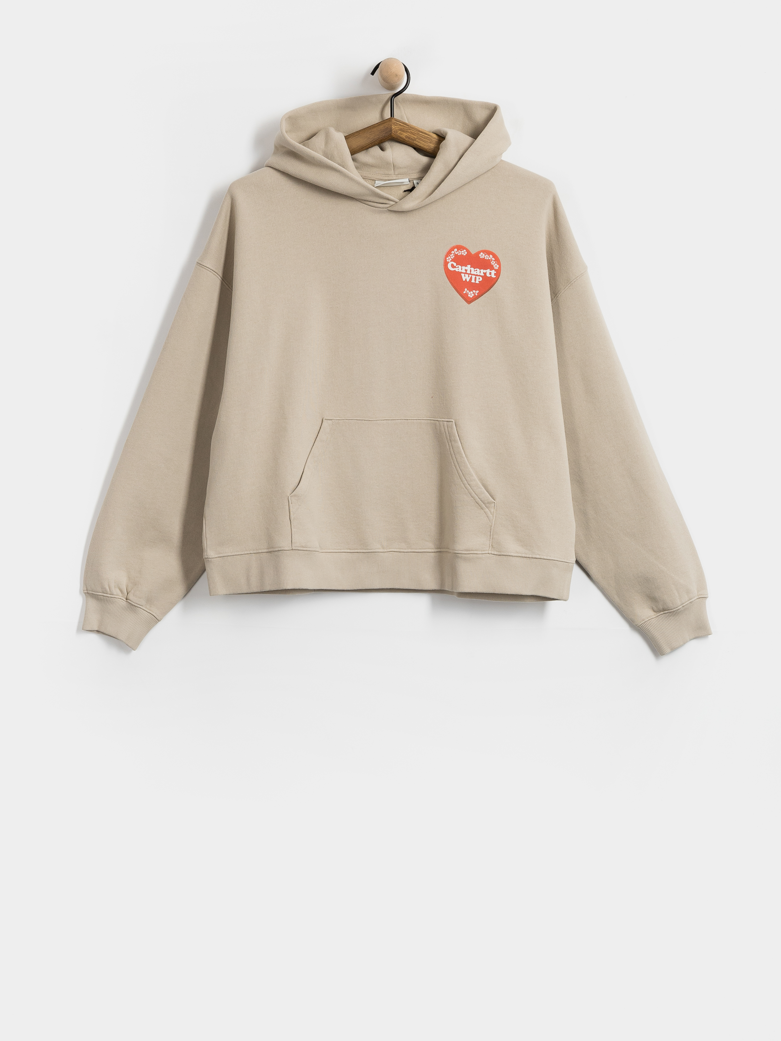 Суитшърт с качулка Carhartt WIP Hartt Case HD Wmn (fleur de sel)