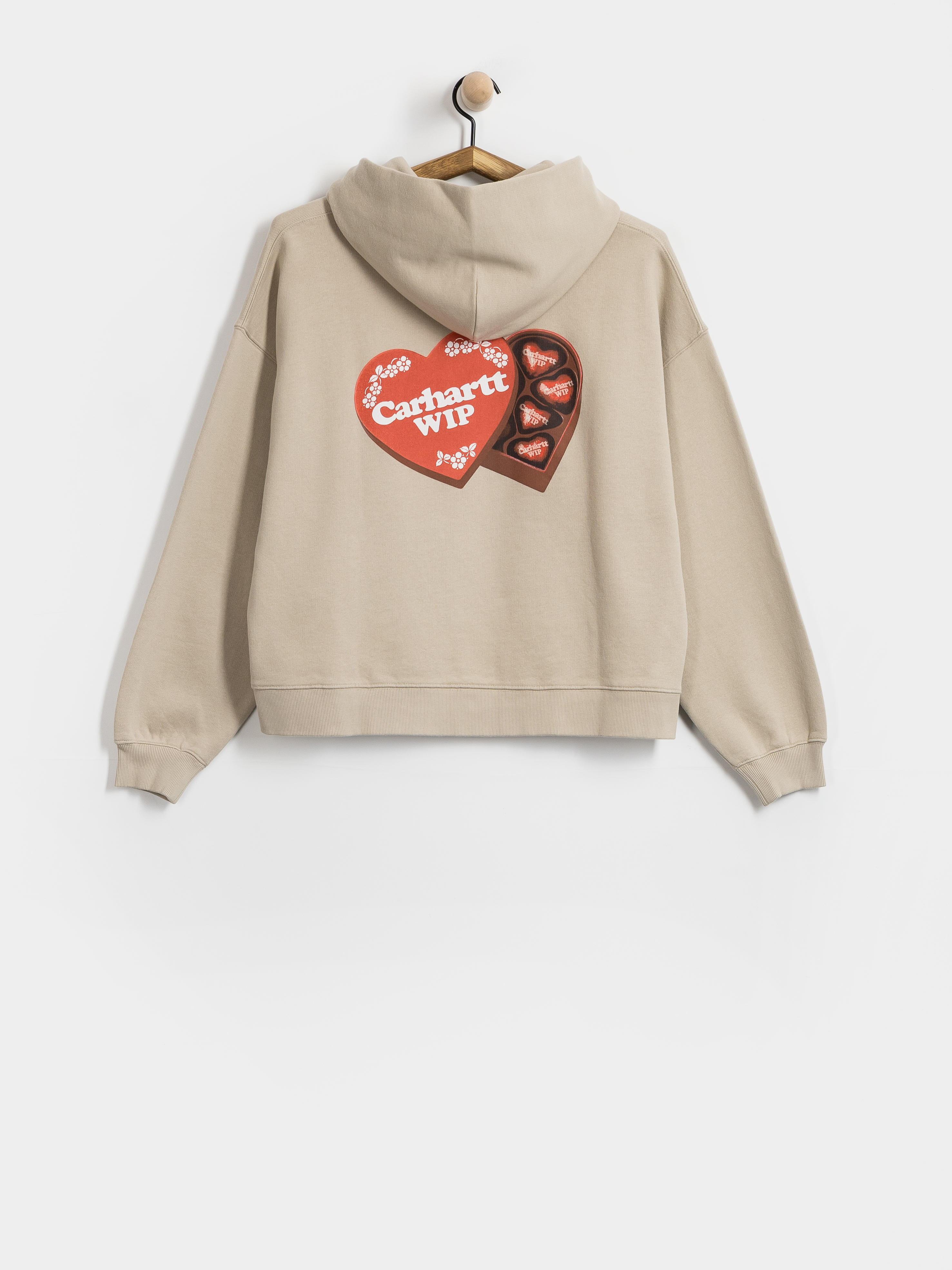 Суитшърт с качулка Carhartt WIP Hartt Case HD Wmn (fleur de sel)