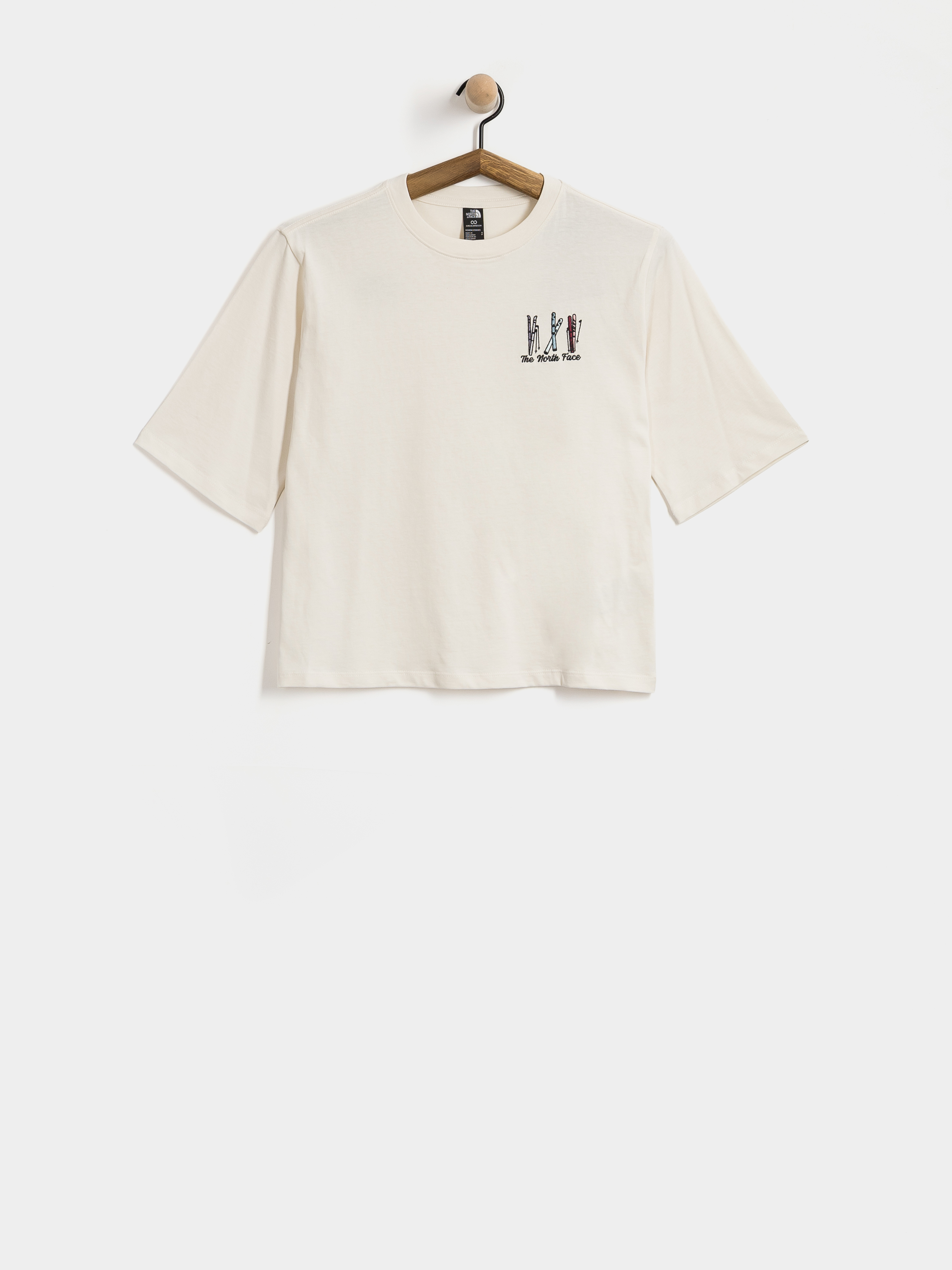Тениска The North Face Ski Embro Boxy Wmn (white dune)