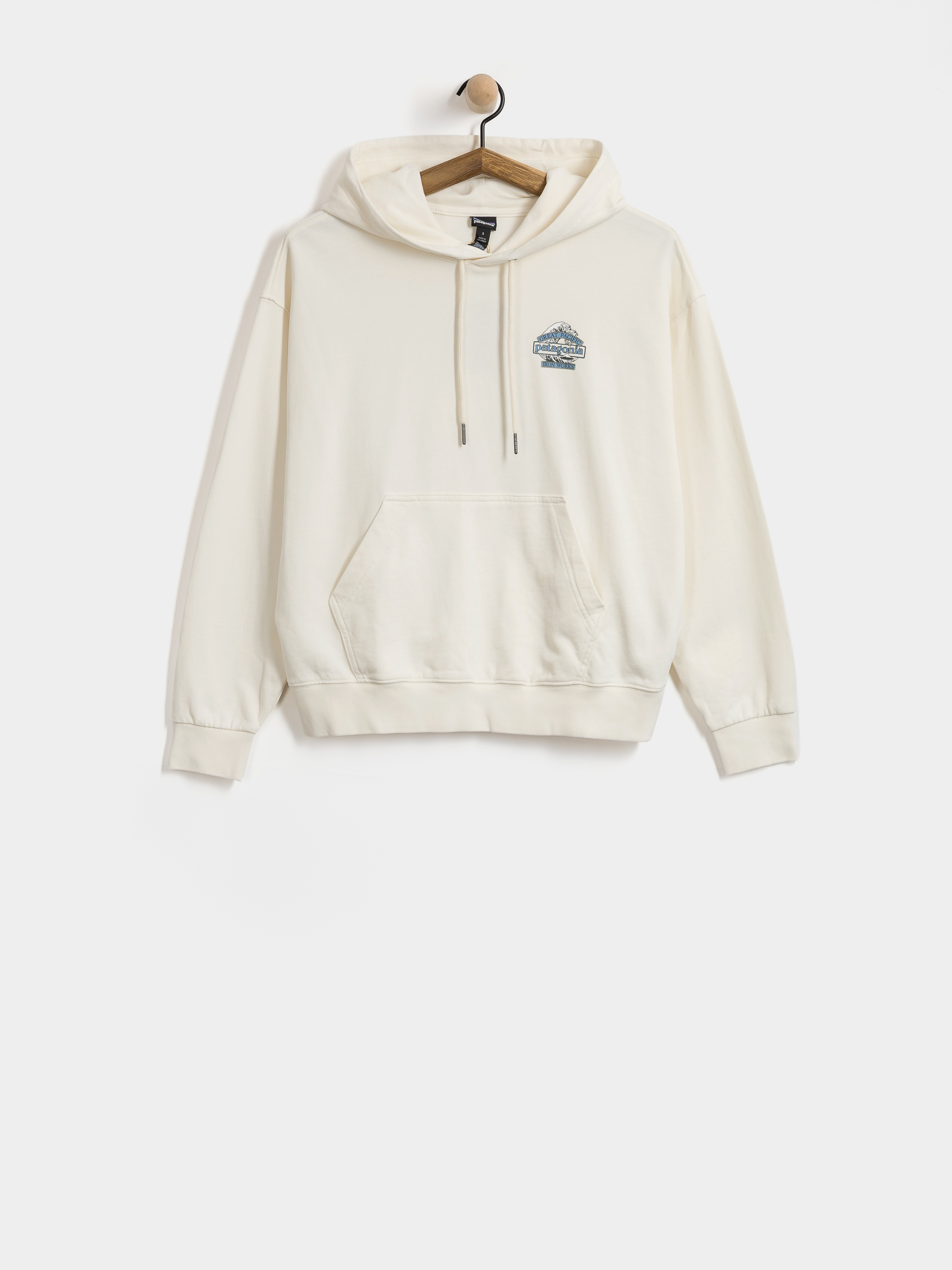 Суитшърт с качулка Patagonia Great Waves Daily HD Wmn (wool white)