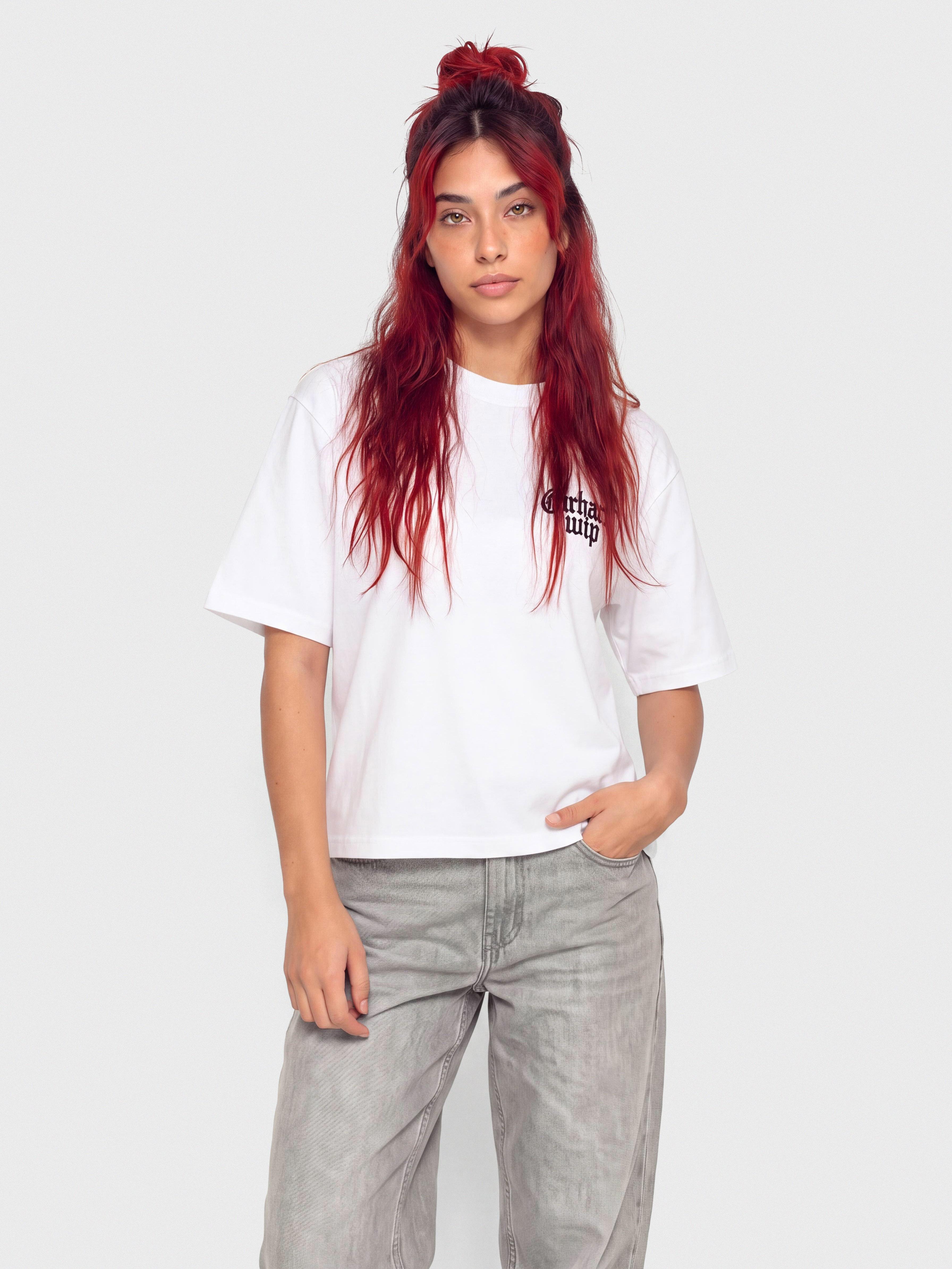 Тениска Carhartt WIP Blackletter Wmn (white)