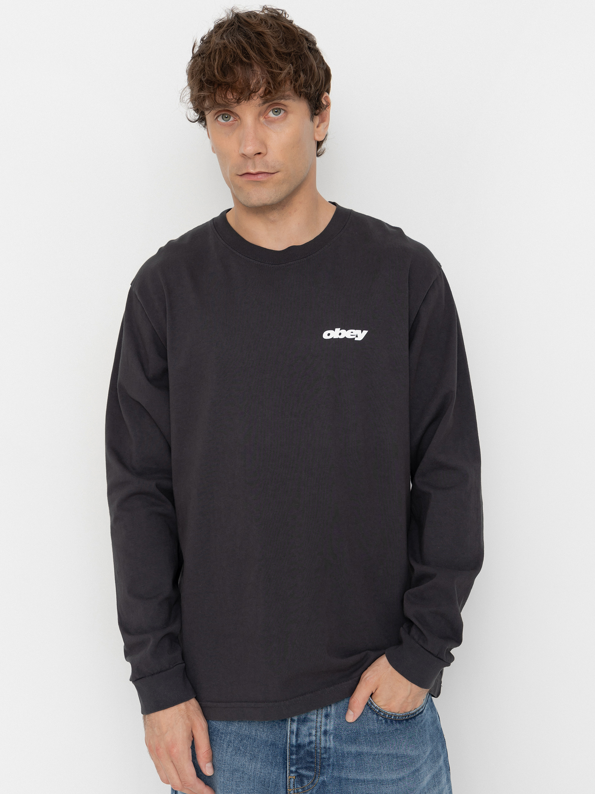Блуза OBEY Vhs (pigment true vintage black)