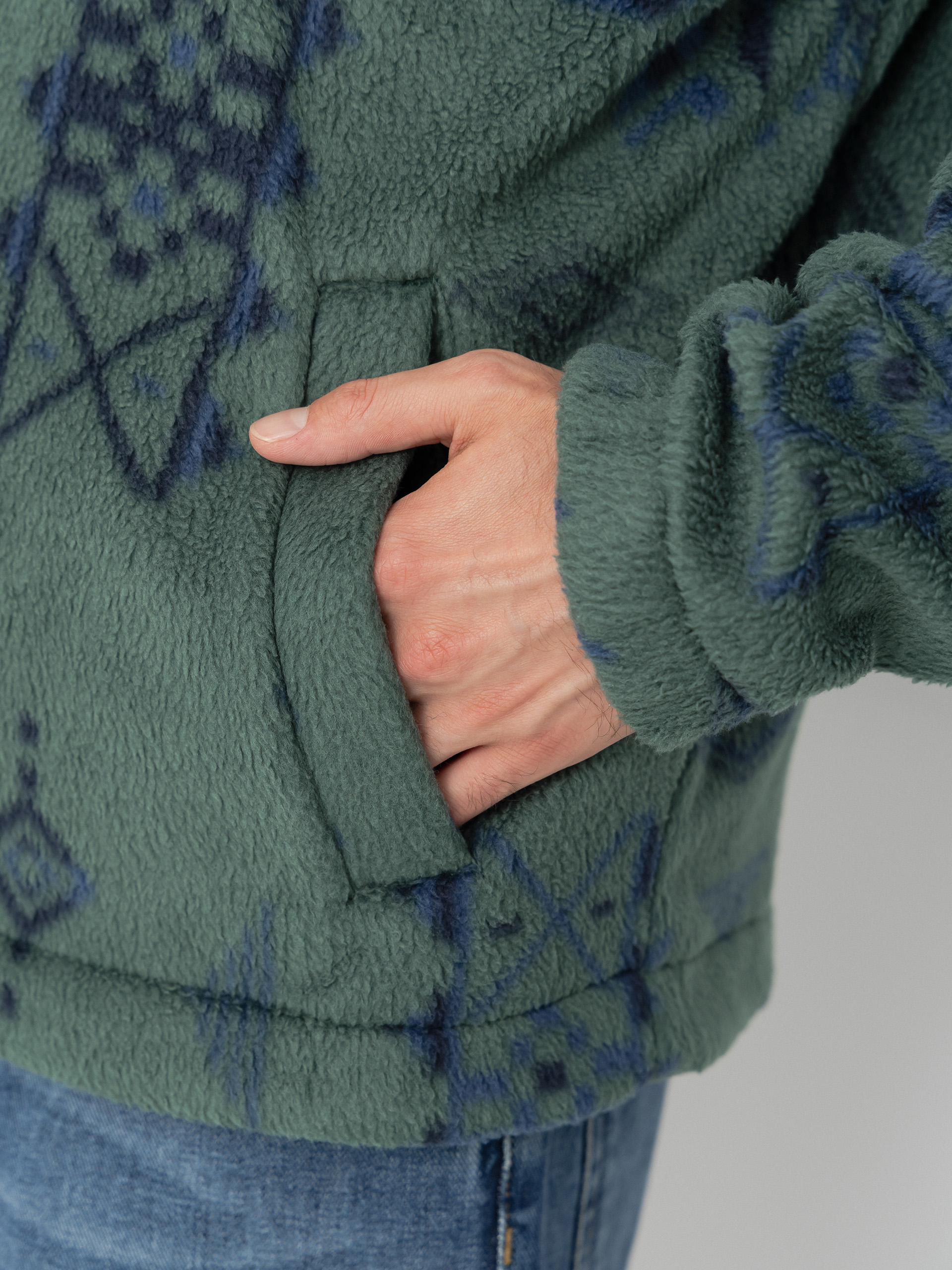 Мъжки Поларени суитшърт Billabong Boundary Mock Neck (smoke pine)
