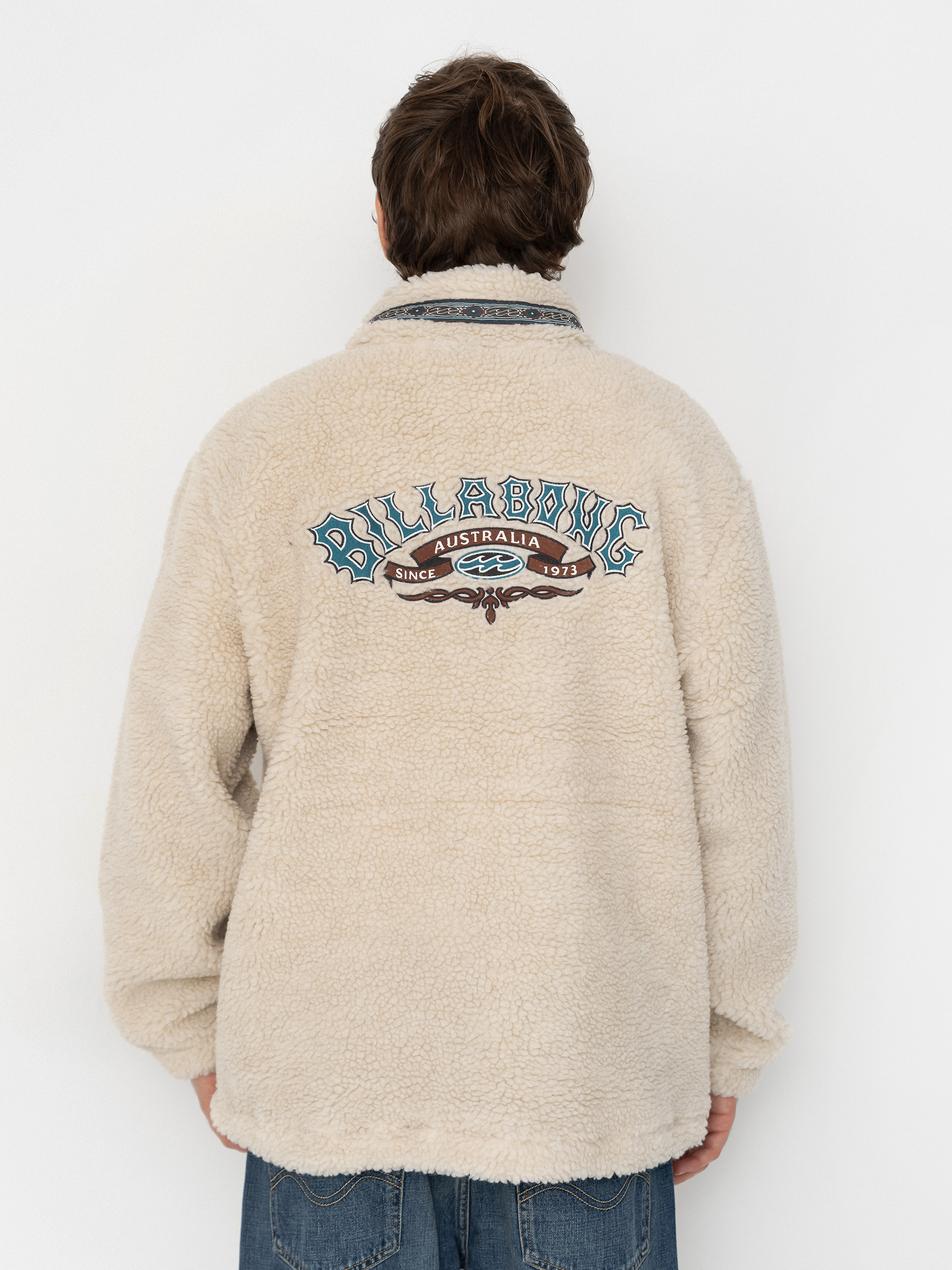 Мъжки Поларени суитшърт Billabong Tombstone Half Zip (oatmeal)