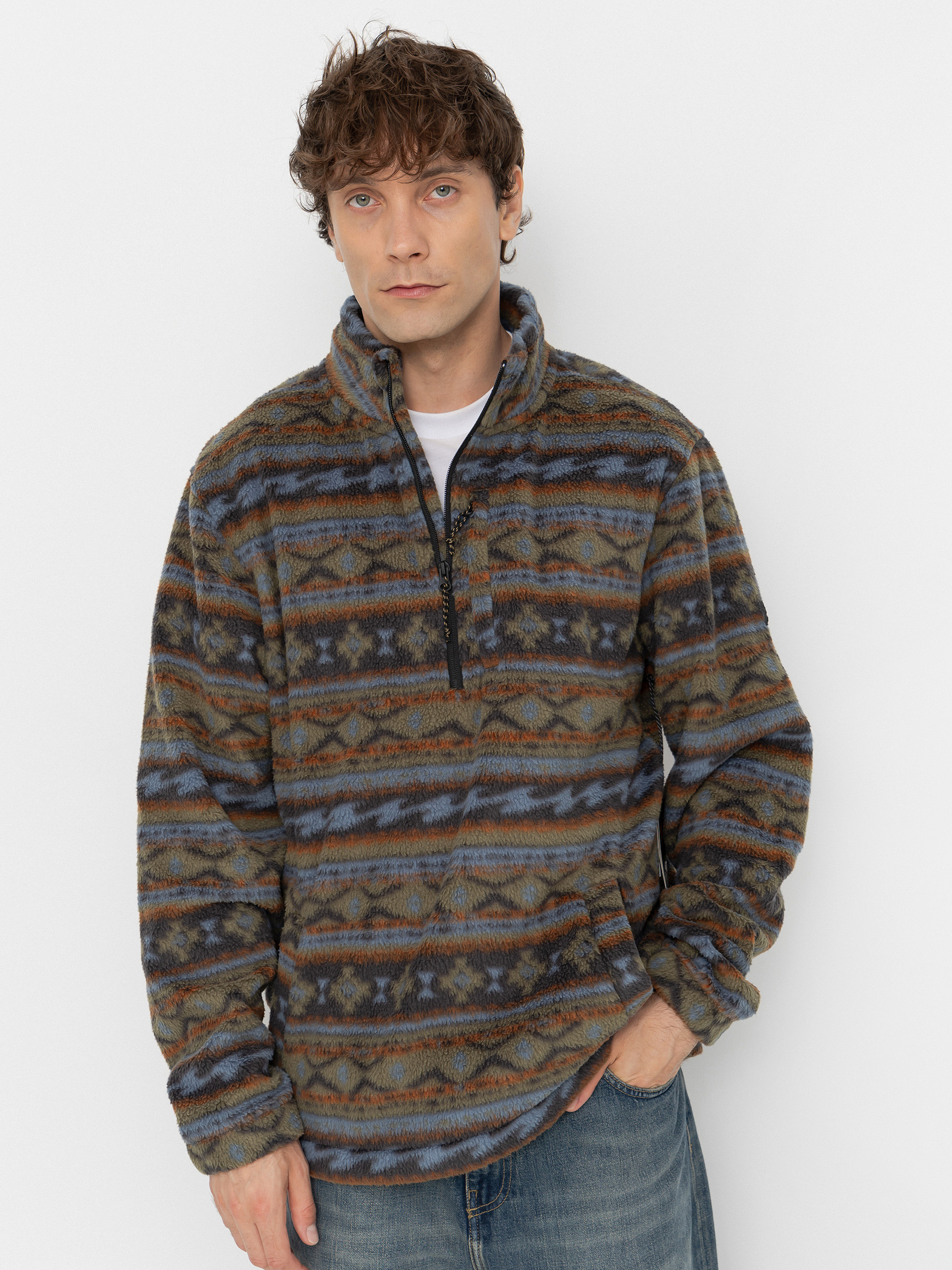 Поларени суитшърт Billabong Boundary Mock Neck (raven)