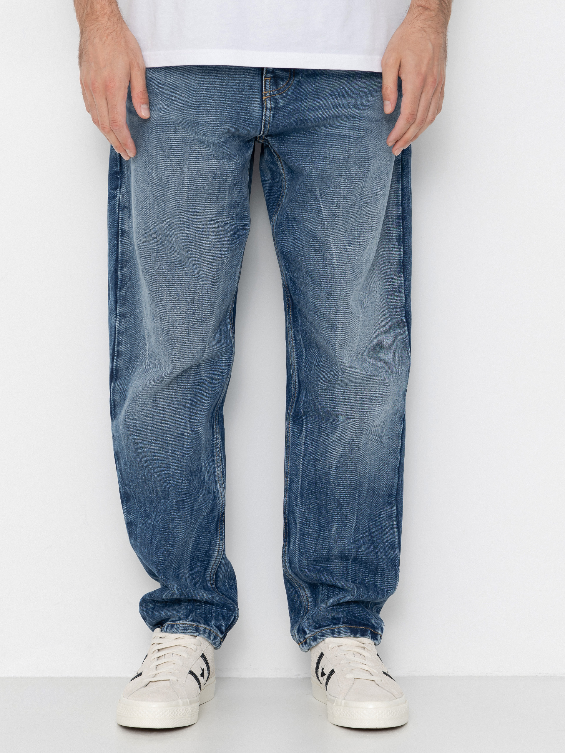 Панталони Carhartt WIP Newel (blue/marble used wash)