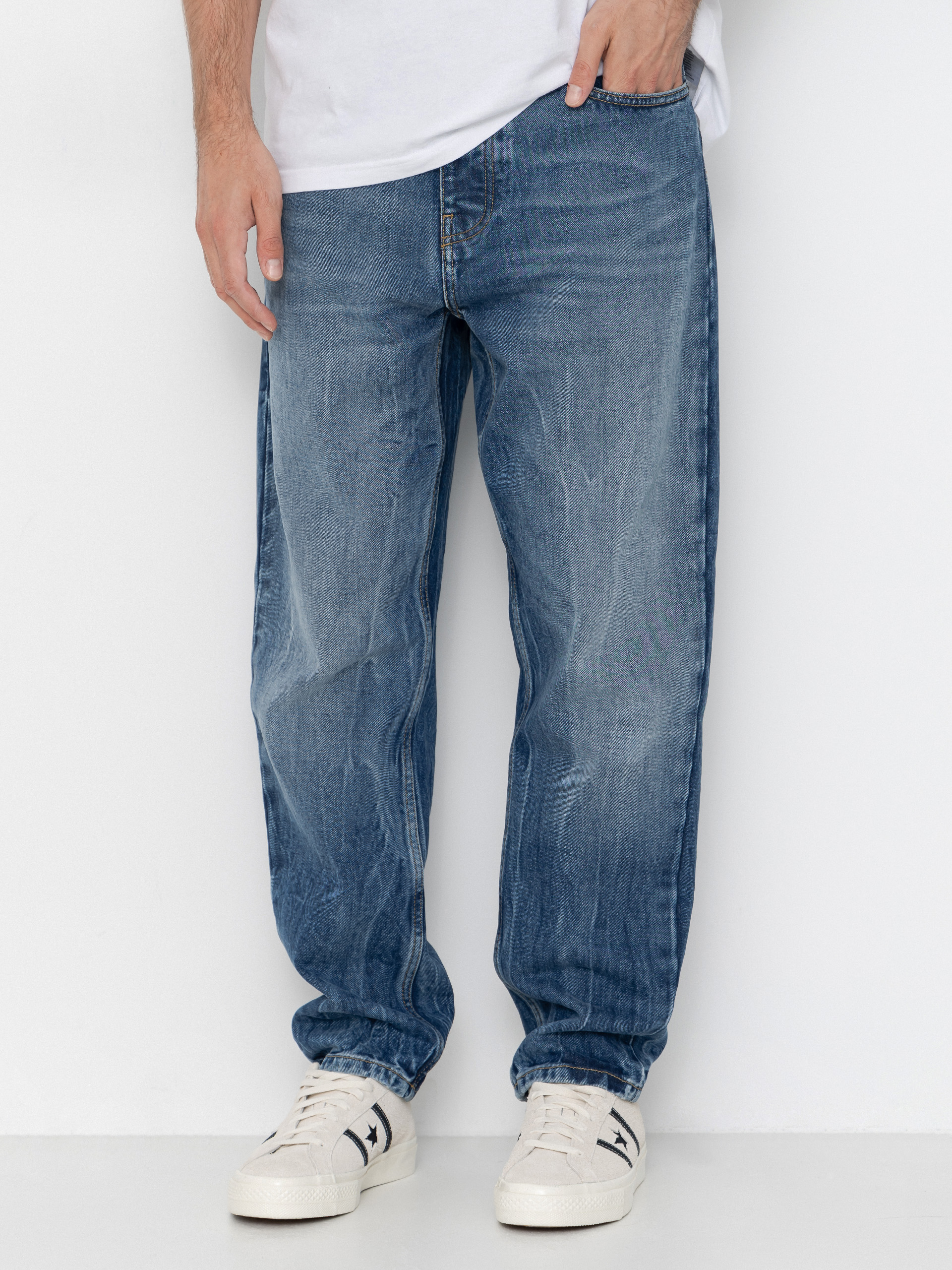 Панталони Carhartt WIP Newel (blue/marble used wash)