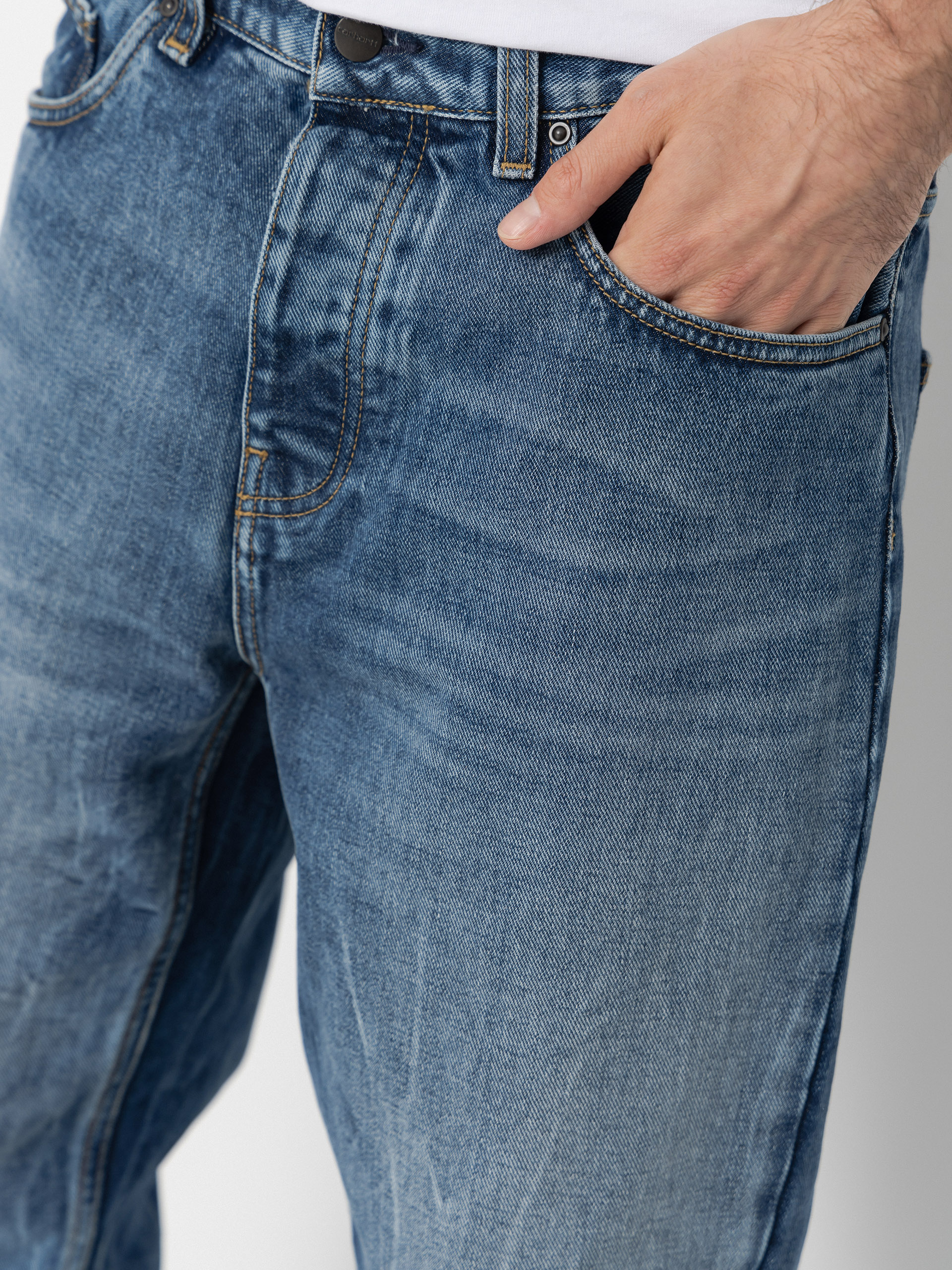Панталони Carhartt WIP Newel (blue/marble used wash)