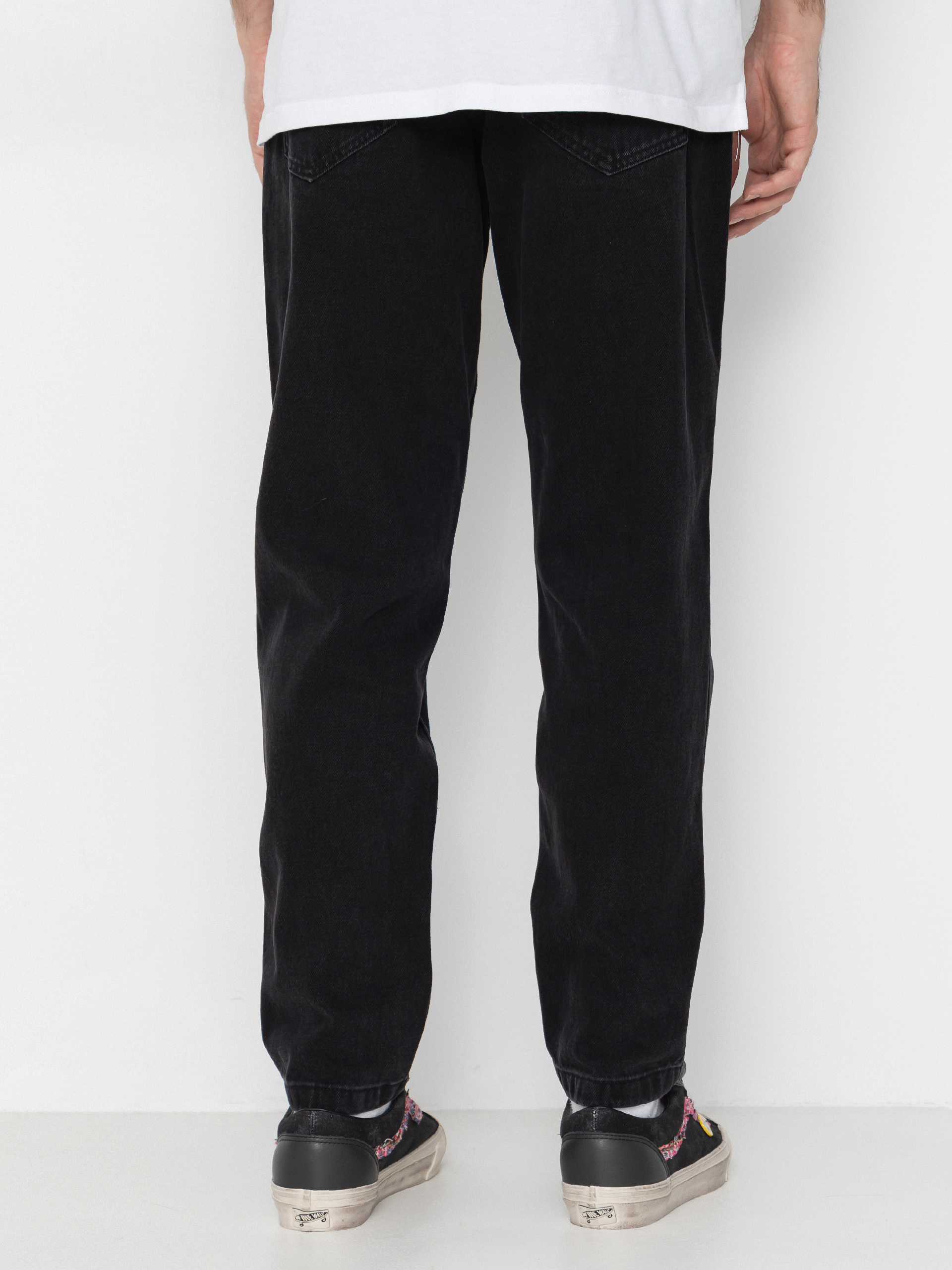 Панталони Karl Kani Small Signature Tapered Five Pocket Denim (black)