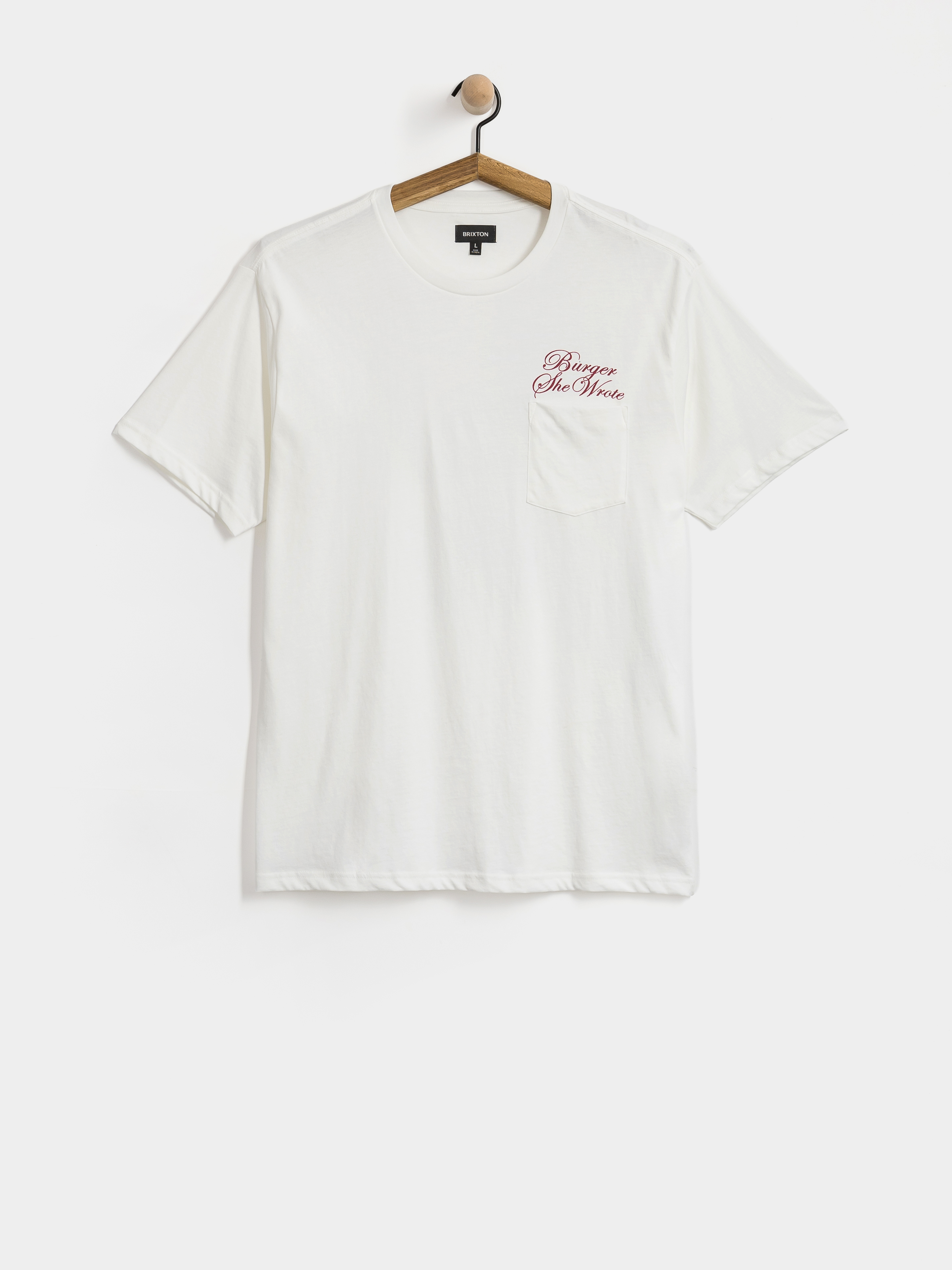 Тениска Brixton Burger She Wrote Pocket (white)