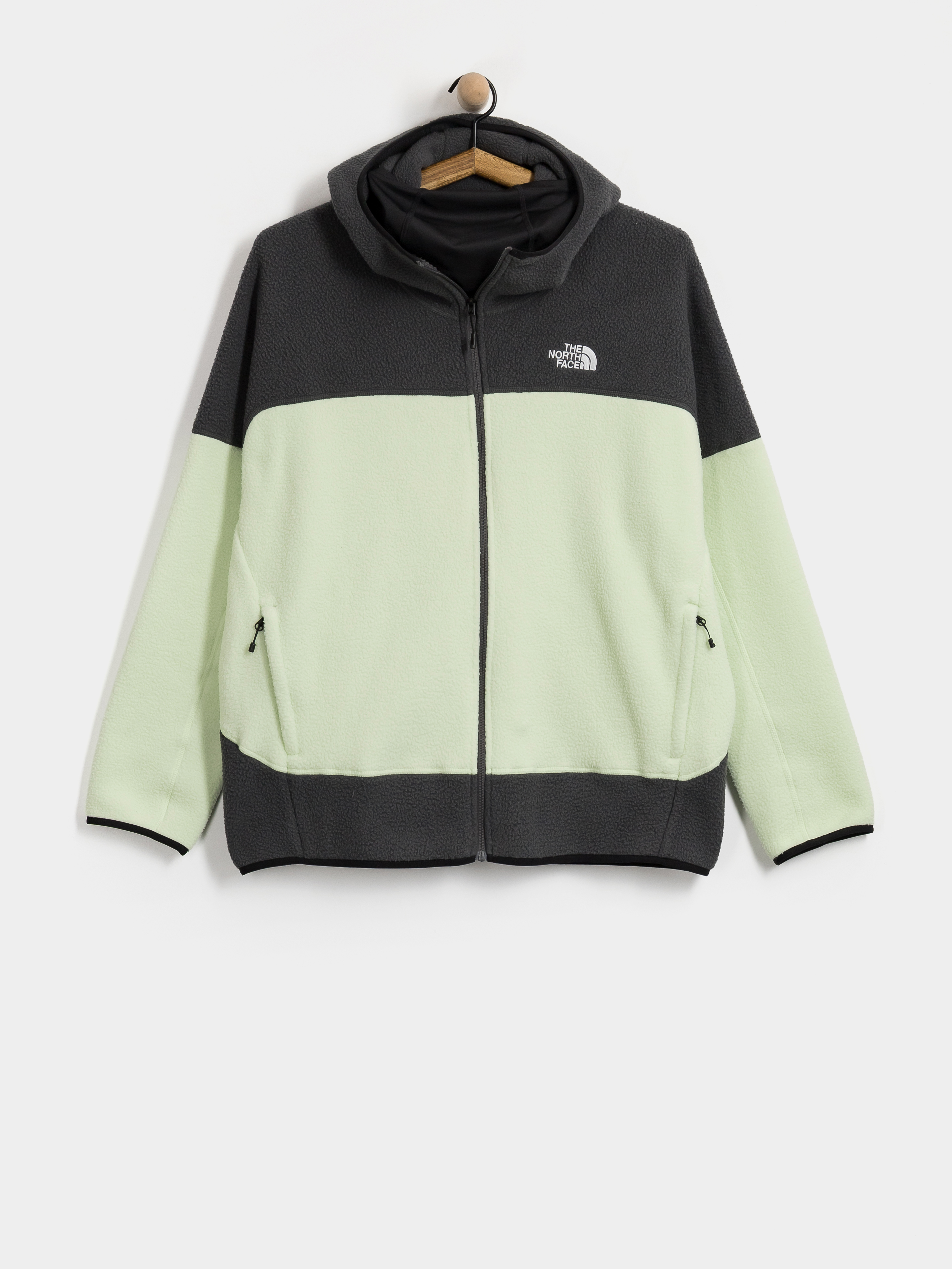 Суитшърт The North Face Nse Full Zip Mask Fleece (calcified lime/anthraci)